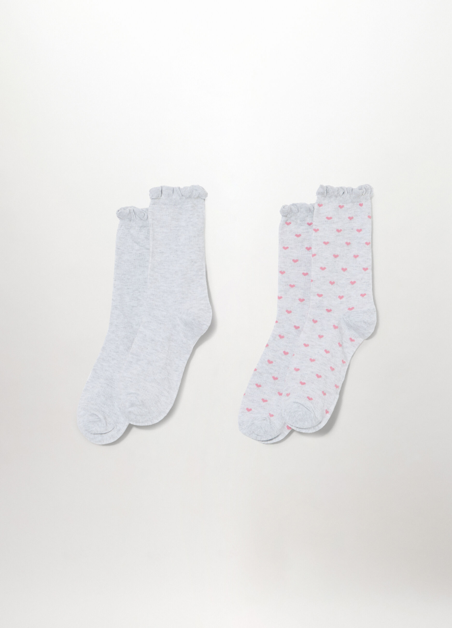 Pack 2 calze corte in misto cotone donna_0