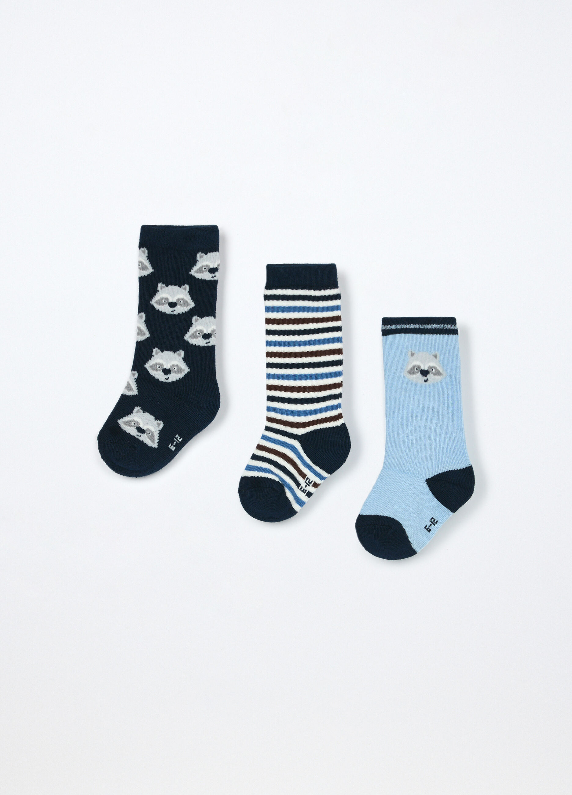 Pack 3 calze lunghe in misto cotone neonato_1