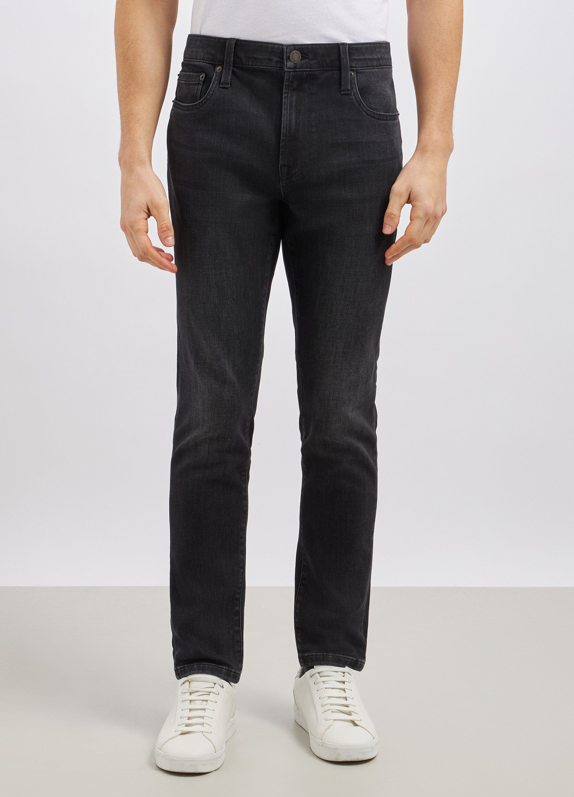 Pantaloni slim fit in denim uomo_1