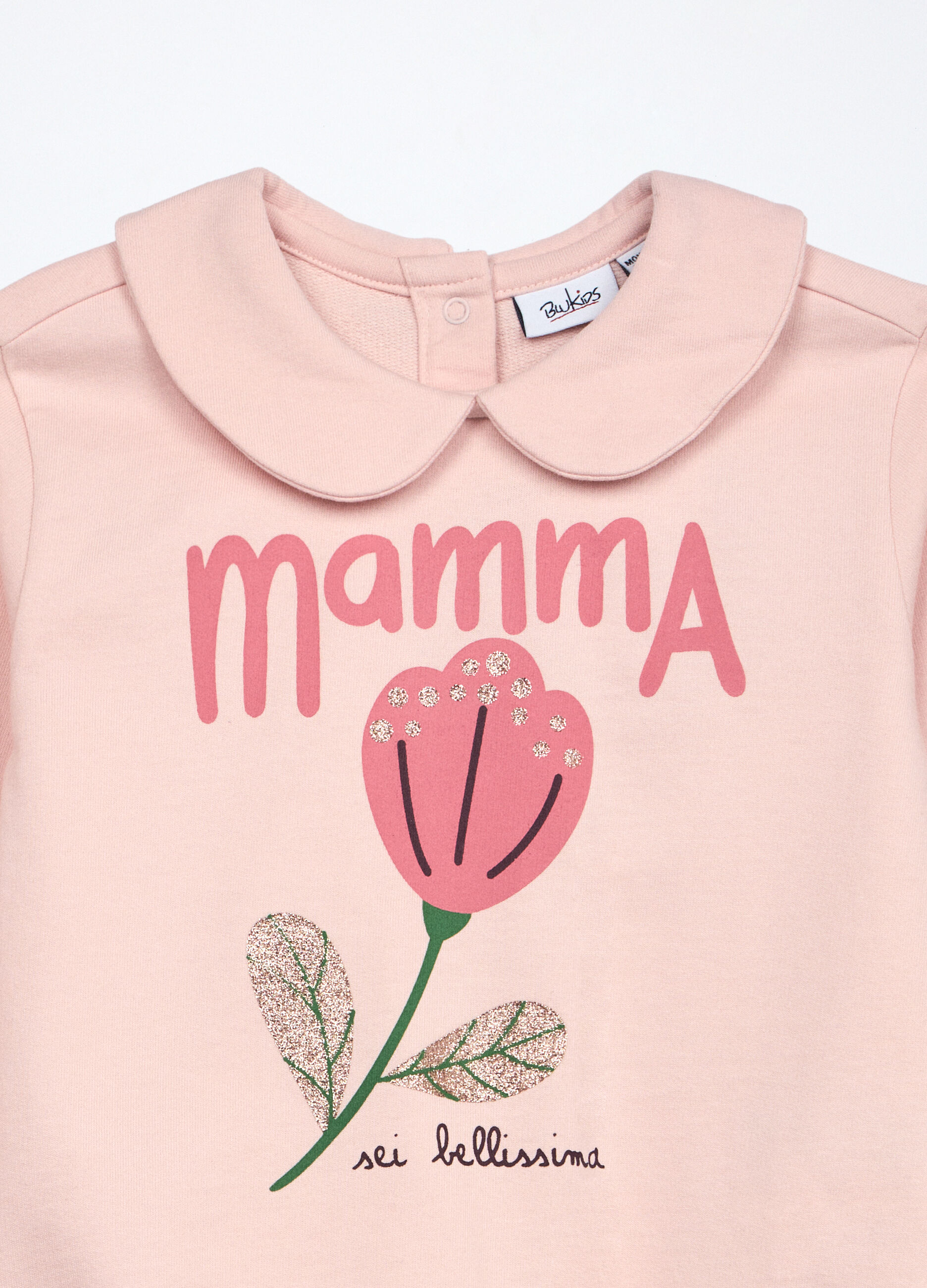 Felpa in french terry di puro cotone neonata_2