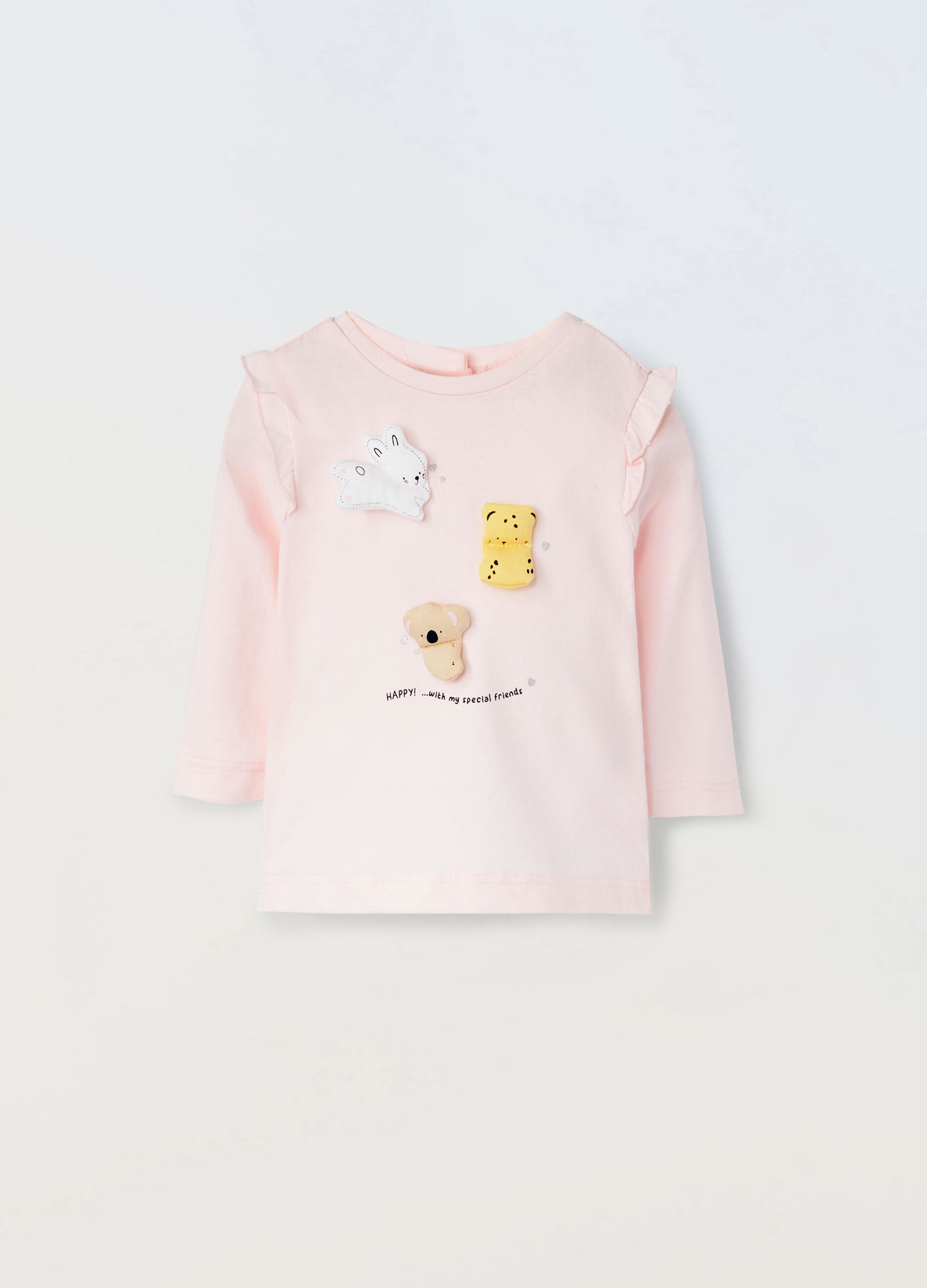 T-shirt in di puro cotone neonata_0