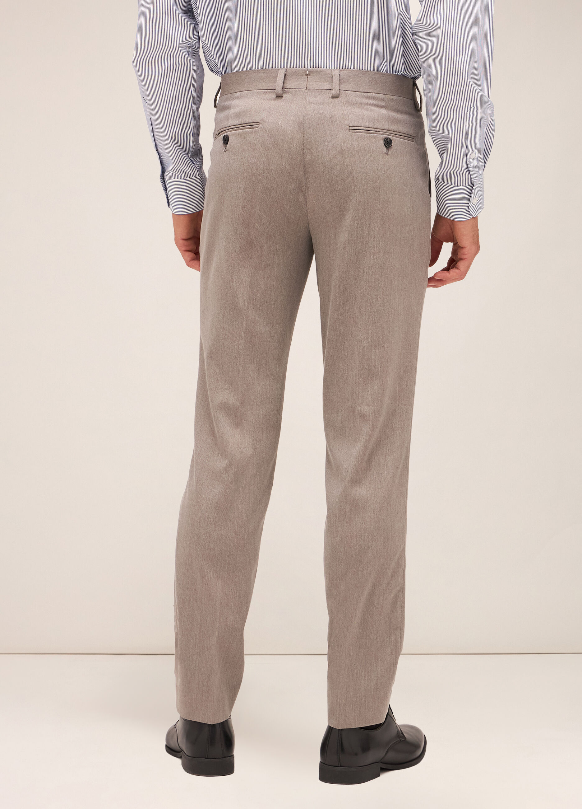 Pantalone slim fit in lana stretch uomo_1