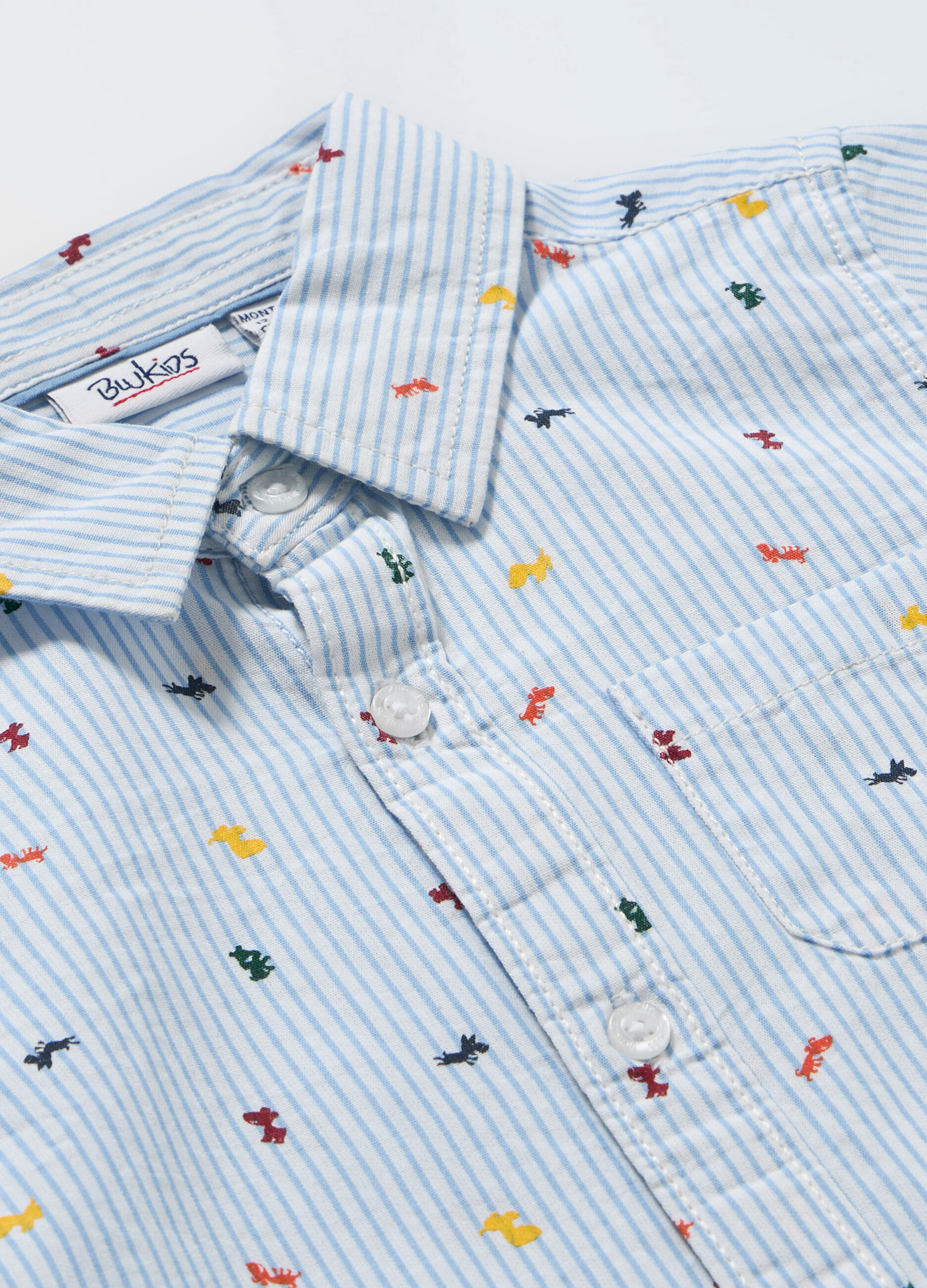 Camicia in puro cotone a righe neonato_1