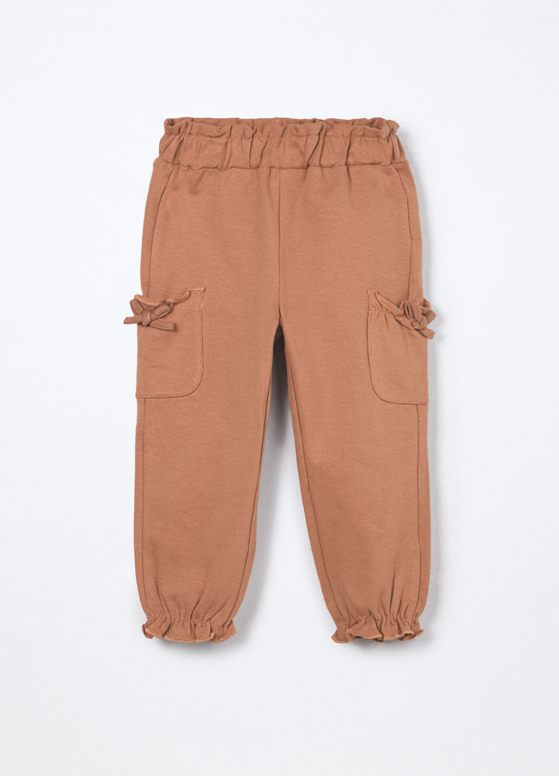 Joggers in french terry di cotone stretch neonata_0