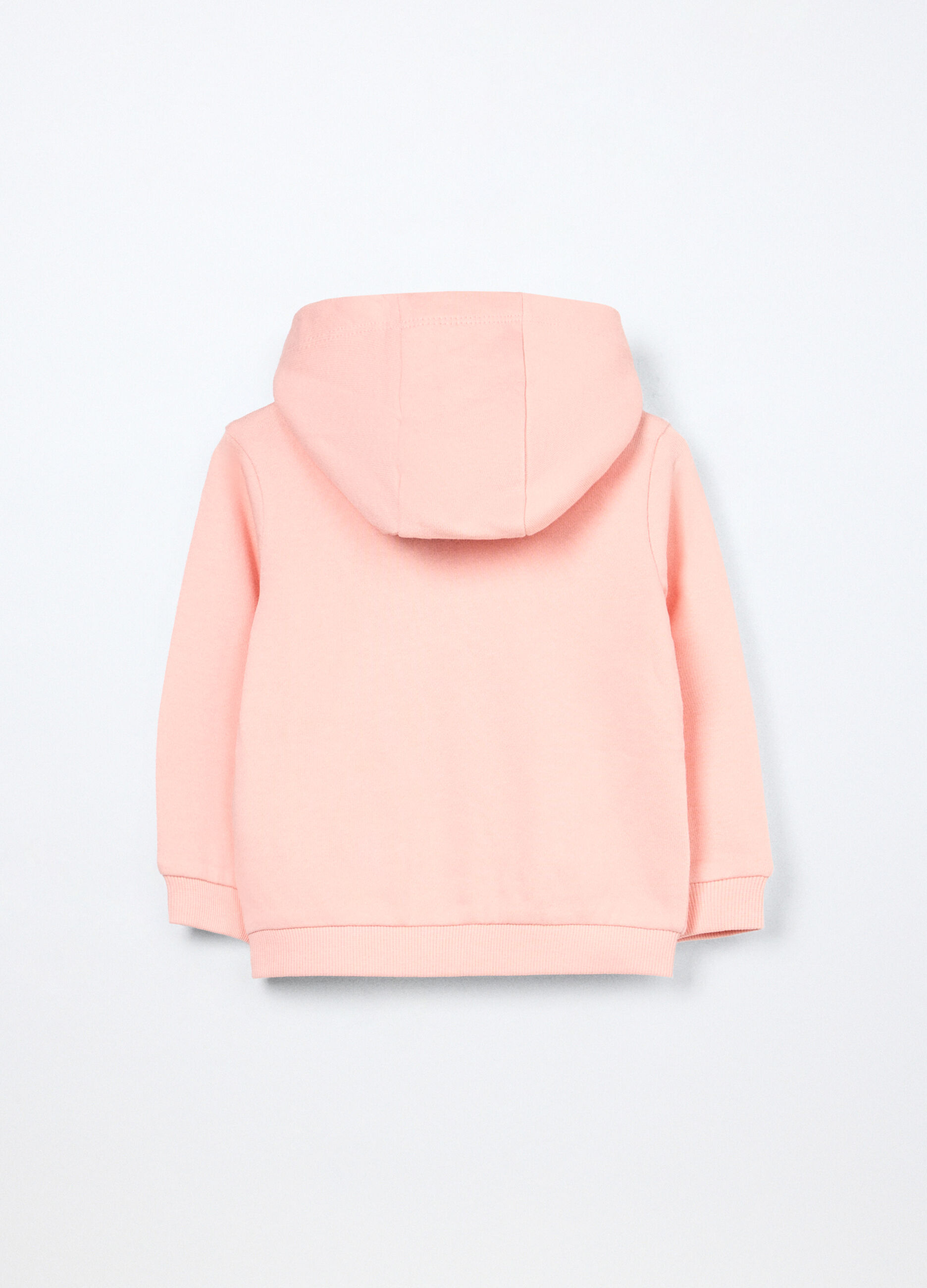 Felpa con cappuccio in french terry di puro cotone neonata_1