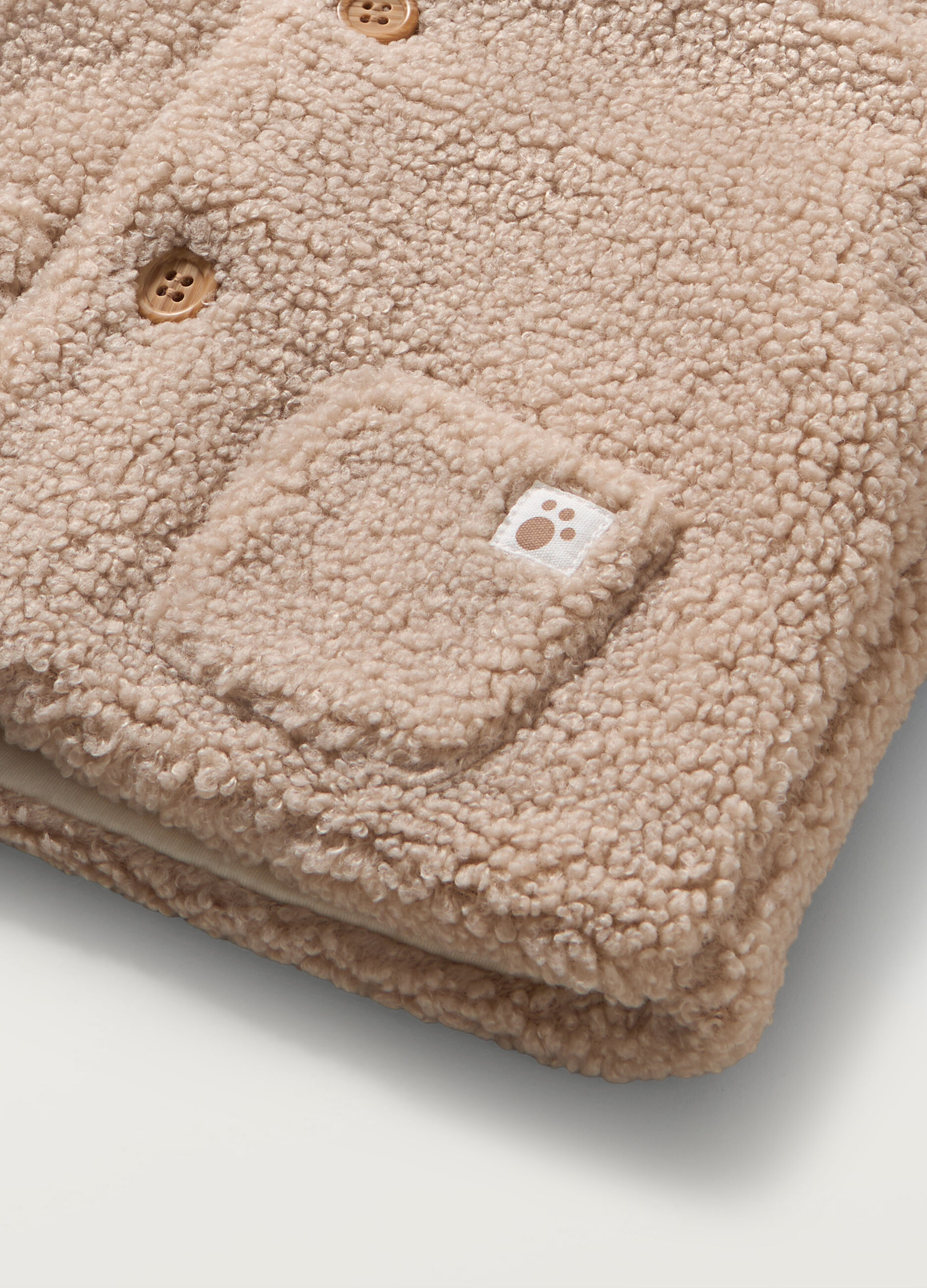 Giacca in eco fur con cappuccio neonata_1