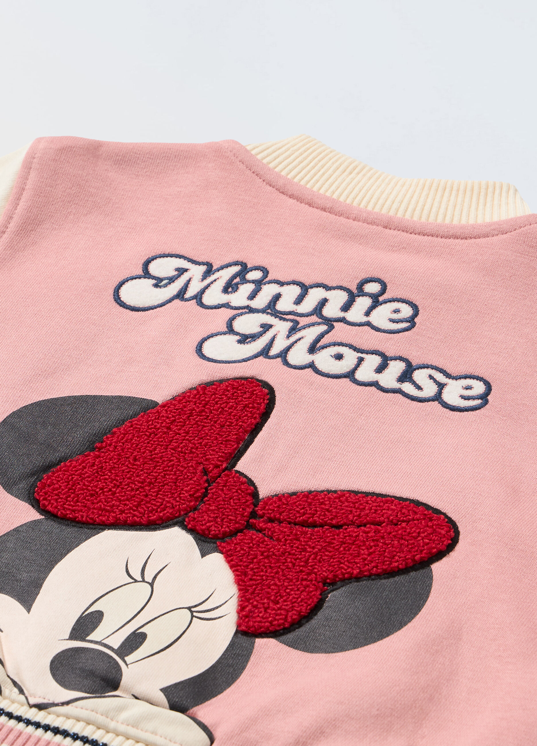 Felpa Varsity Minnie in misto cotone neonata_1
