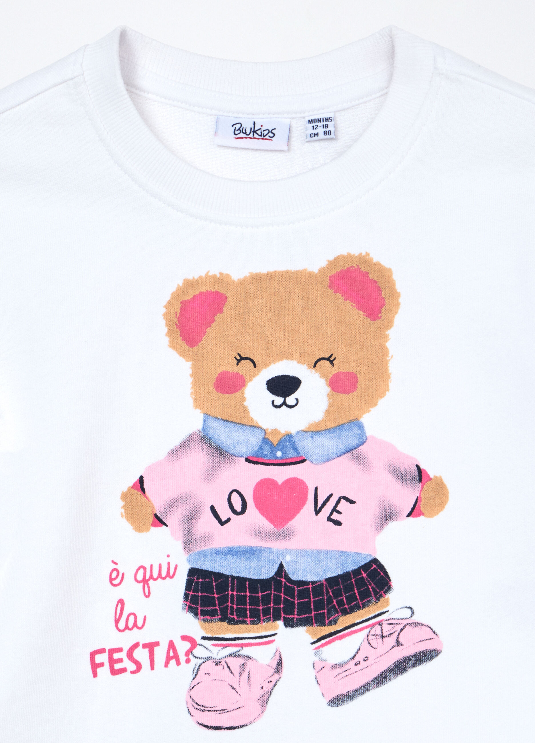 Felpa in french terry di puro cotone neonata_2