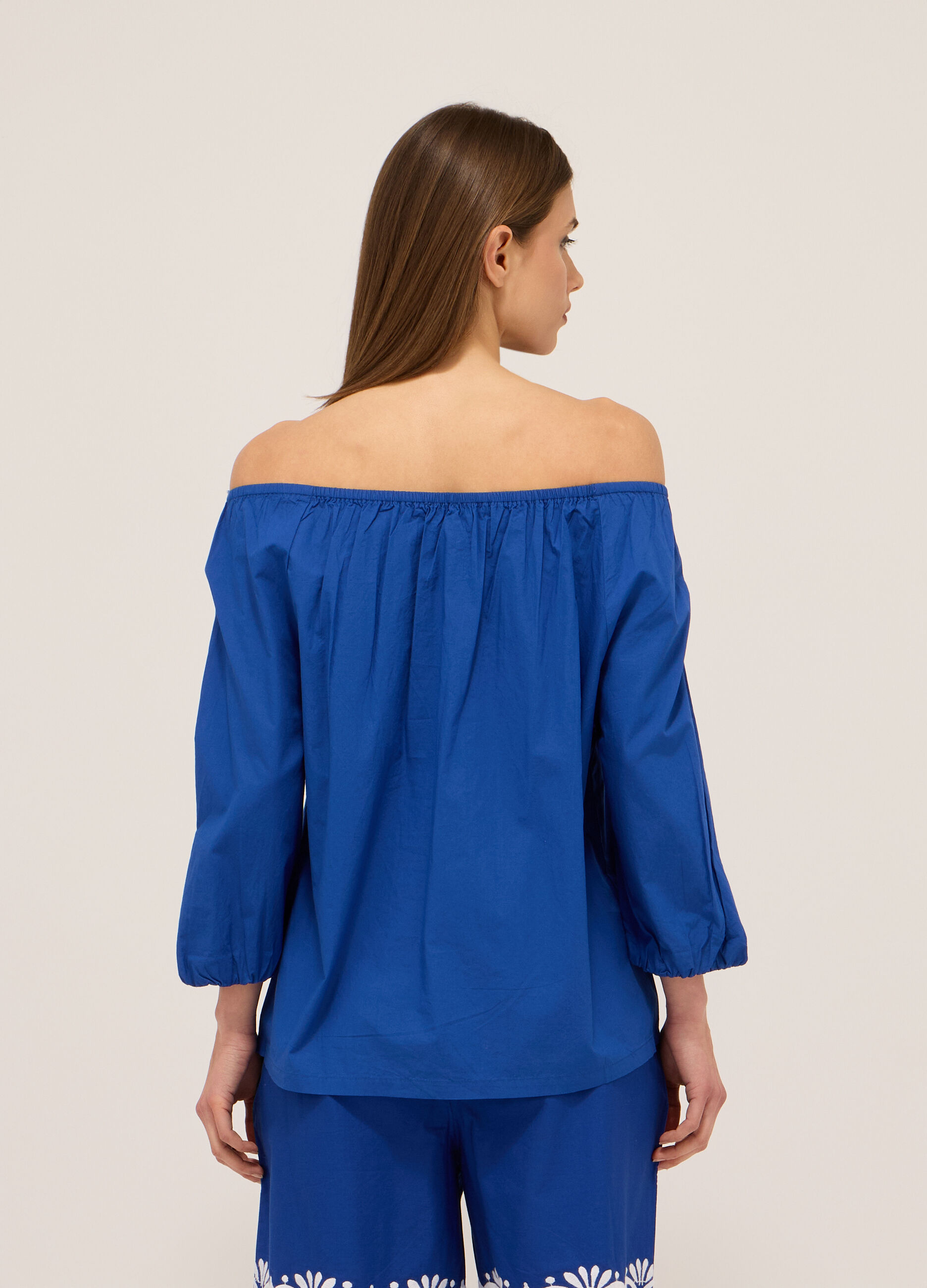 Blusa in popeline di puro cotone donna_1