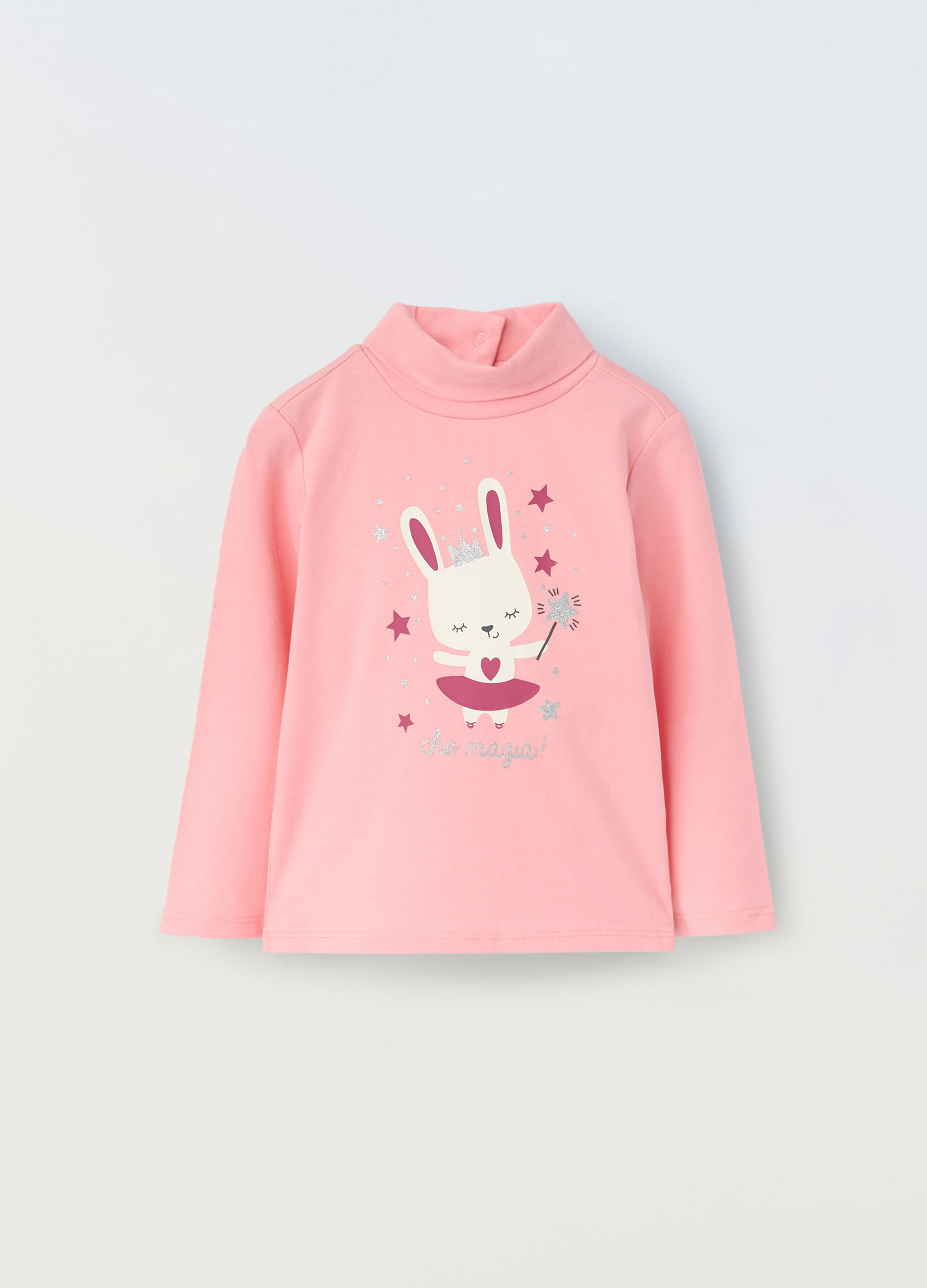 T-shirt in jersey di cotone stretch neonata_0