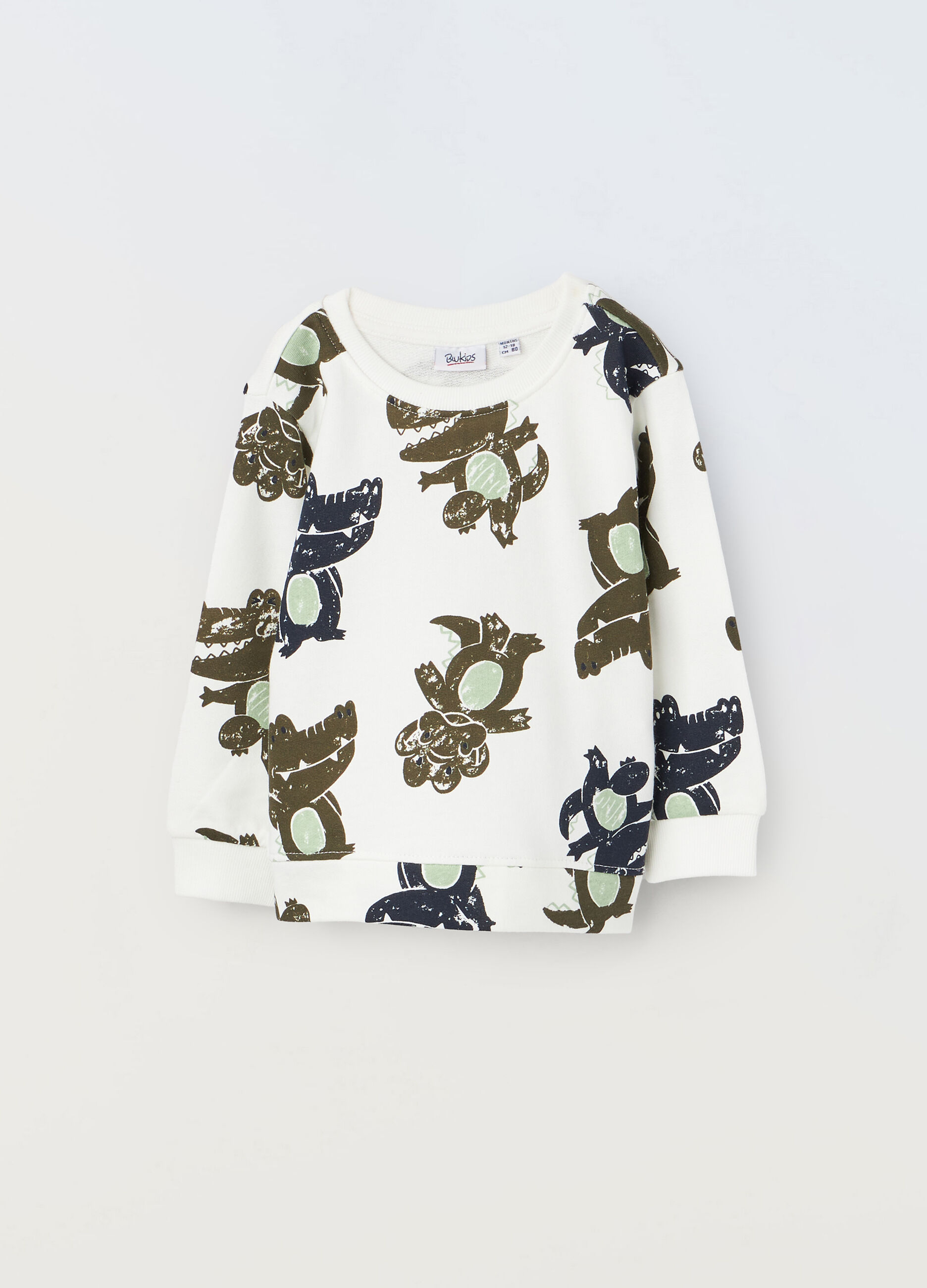 Felpa girocollo in french terry neonato_0