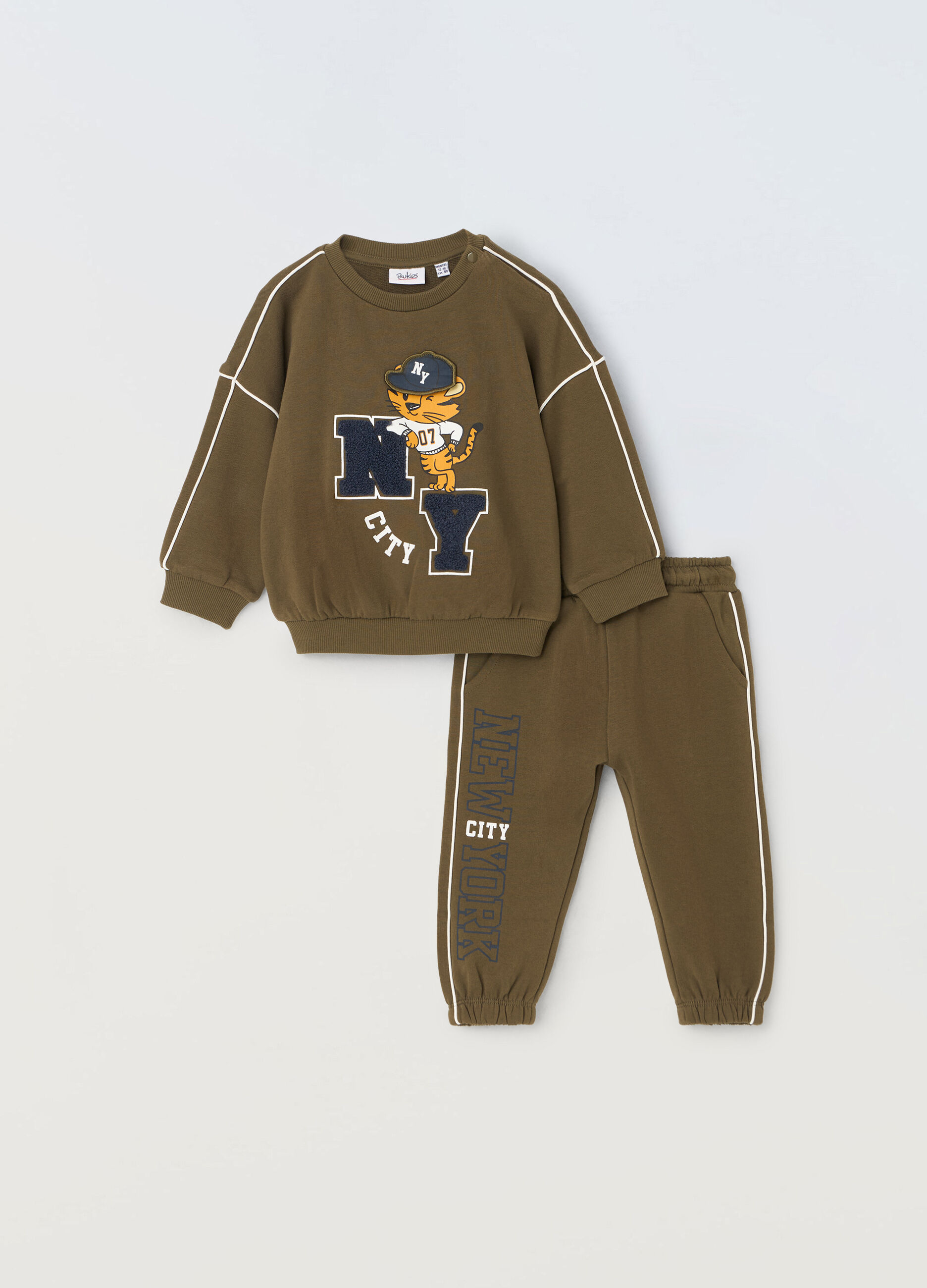 Jogging set in puro cotone french terry neonato_0