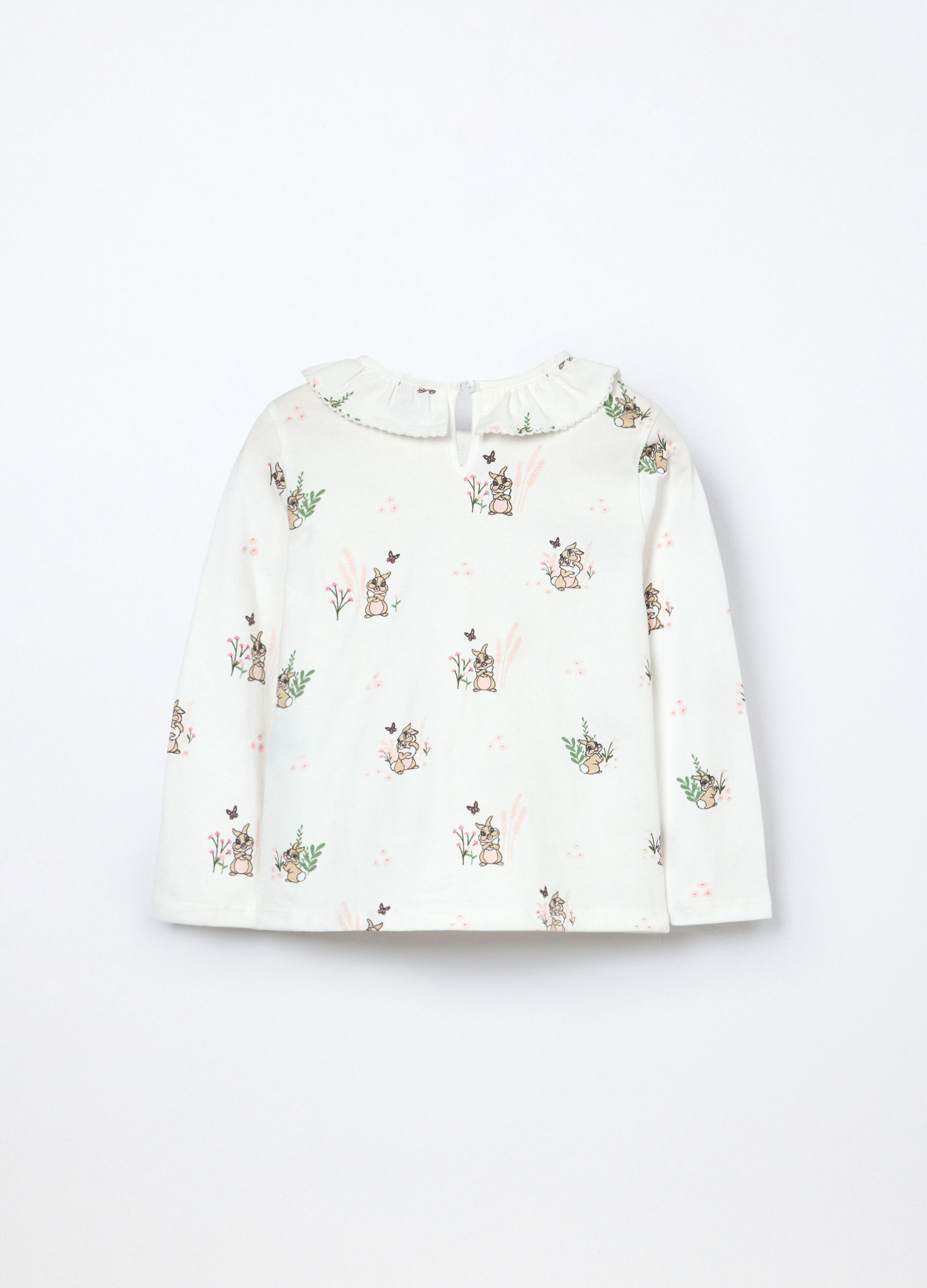 T-shirt in jersey di cotone stretch neonata_1