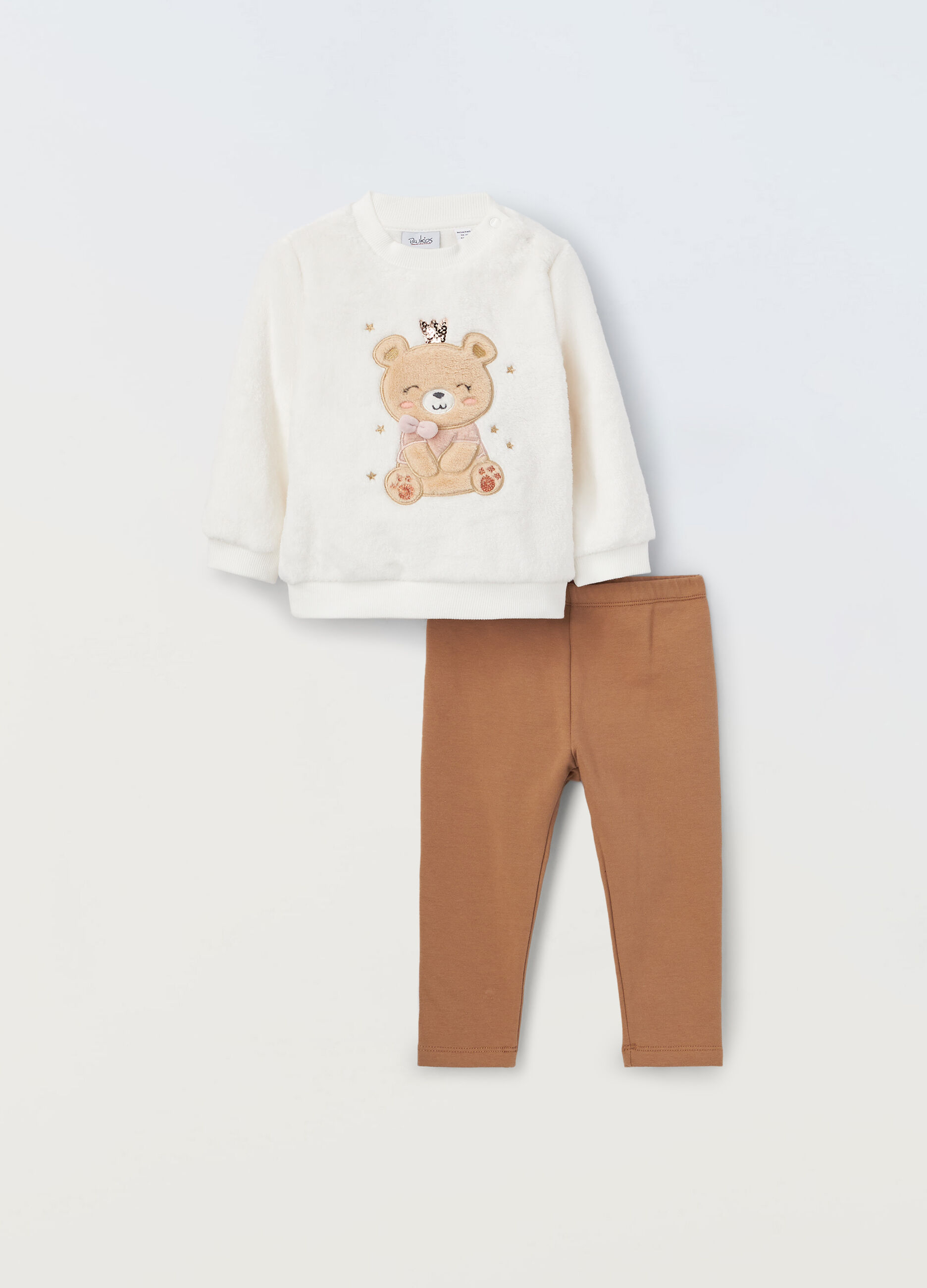 Jogging set in eco fur neonata_0