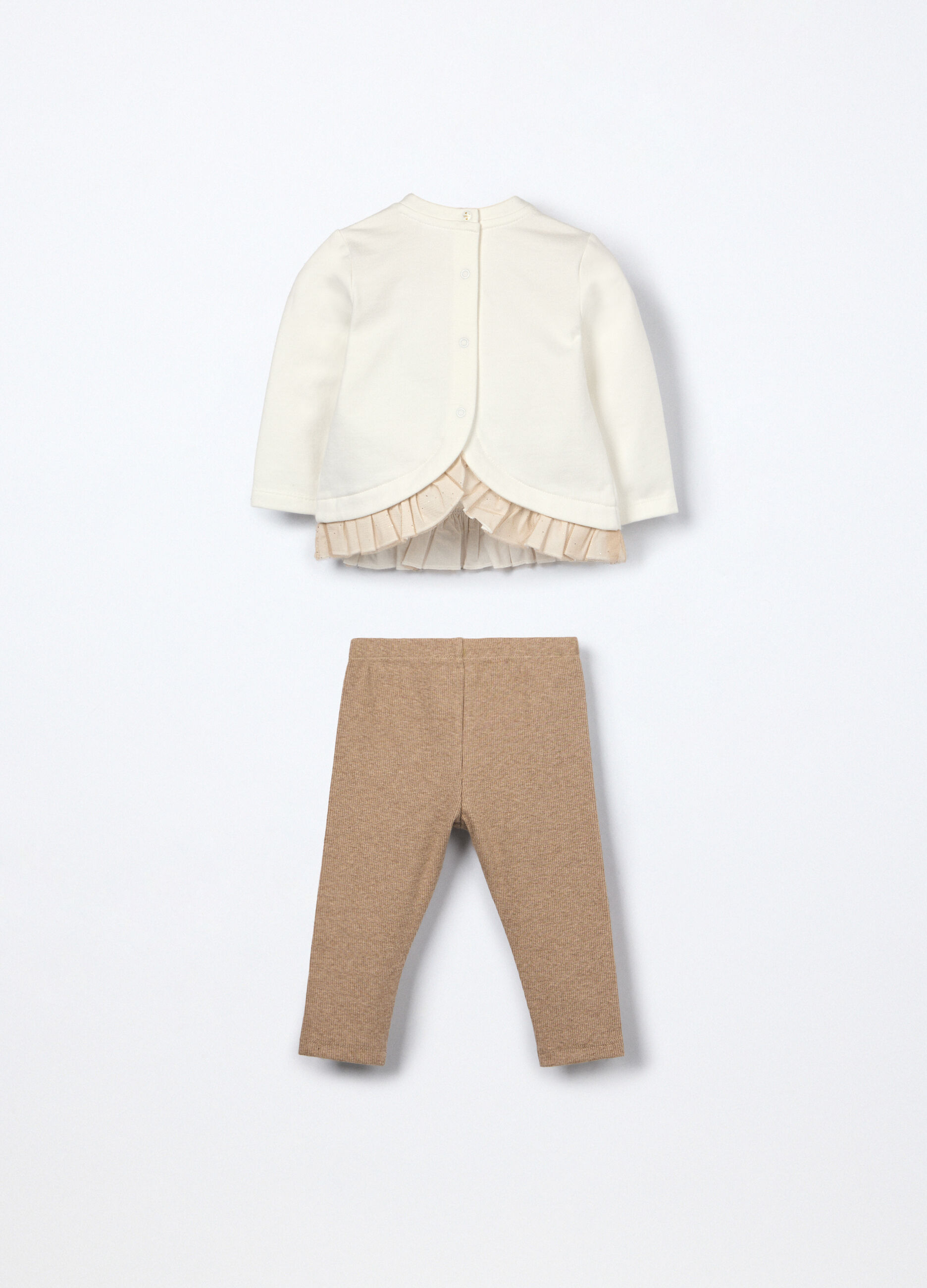 Jogging set in cotone fleece neonata_1