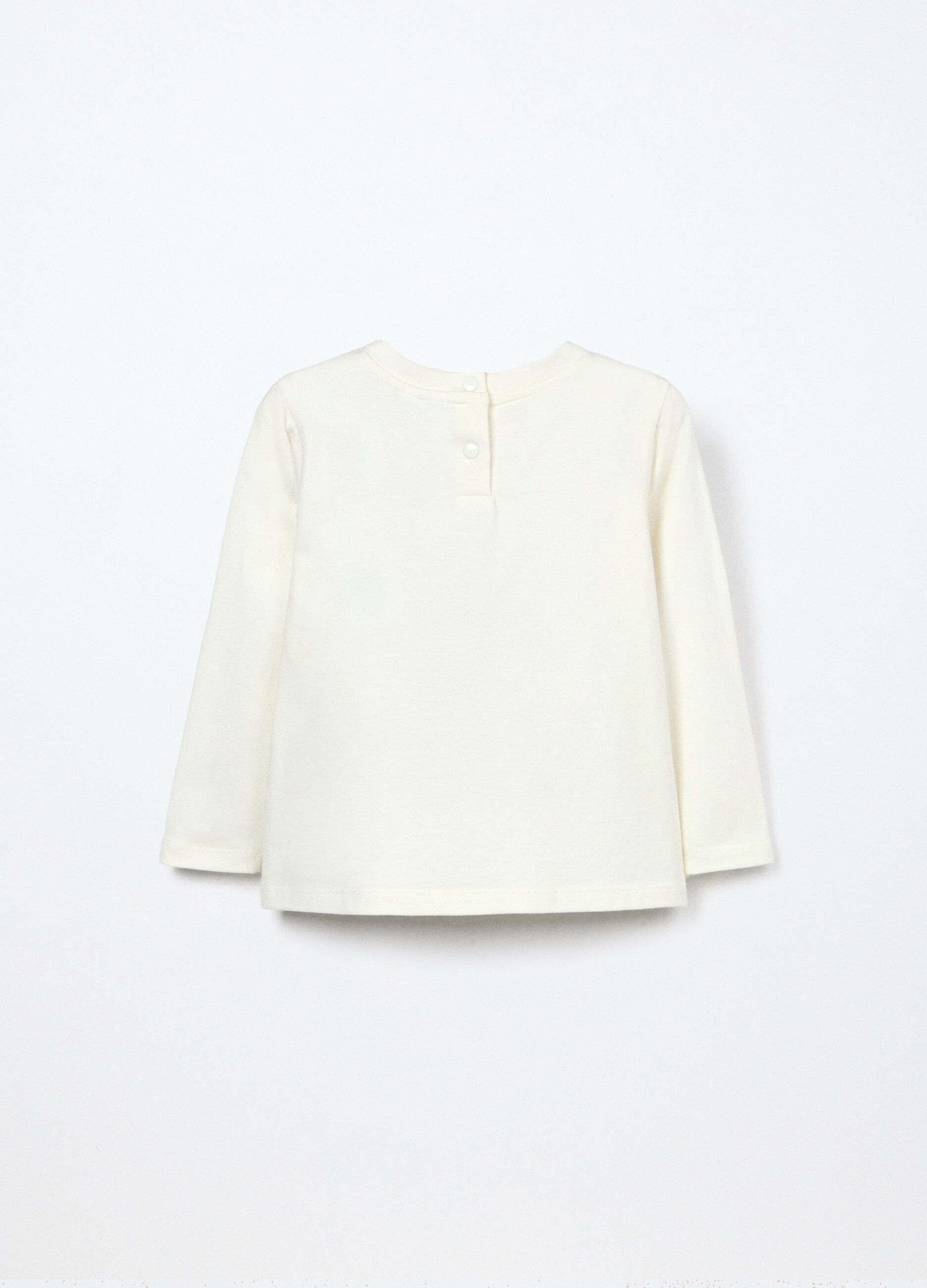 T-shirt in jersey di cotone stretch neonata_1