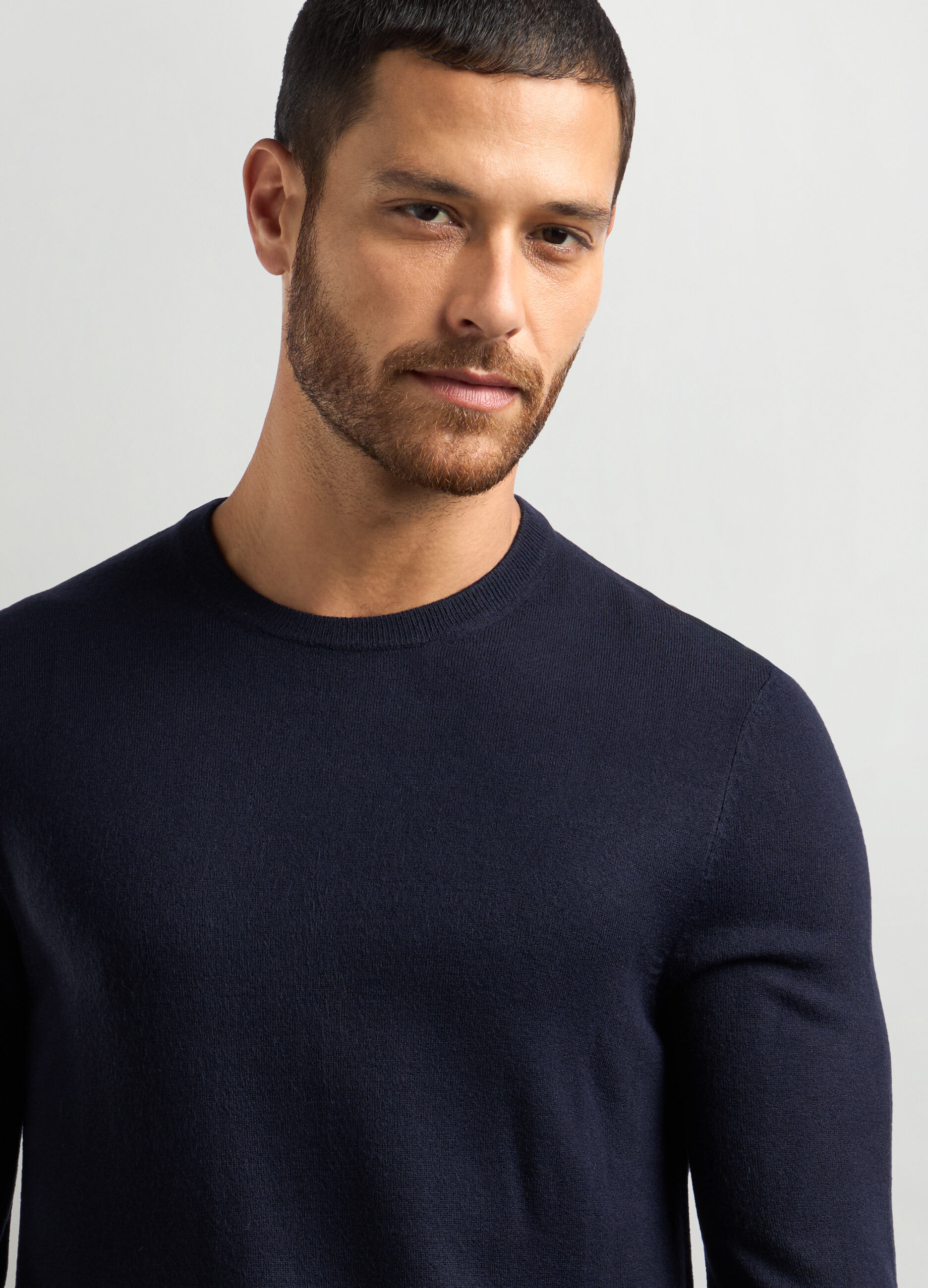 Maglione girocollo maglia rasata uomo_2