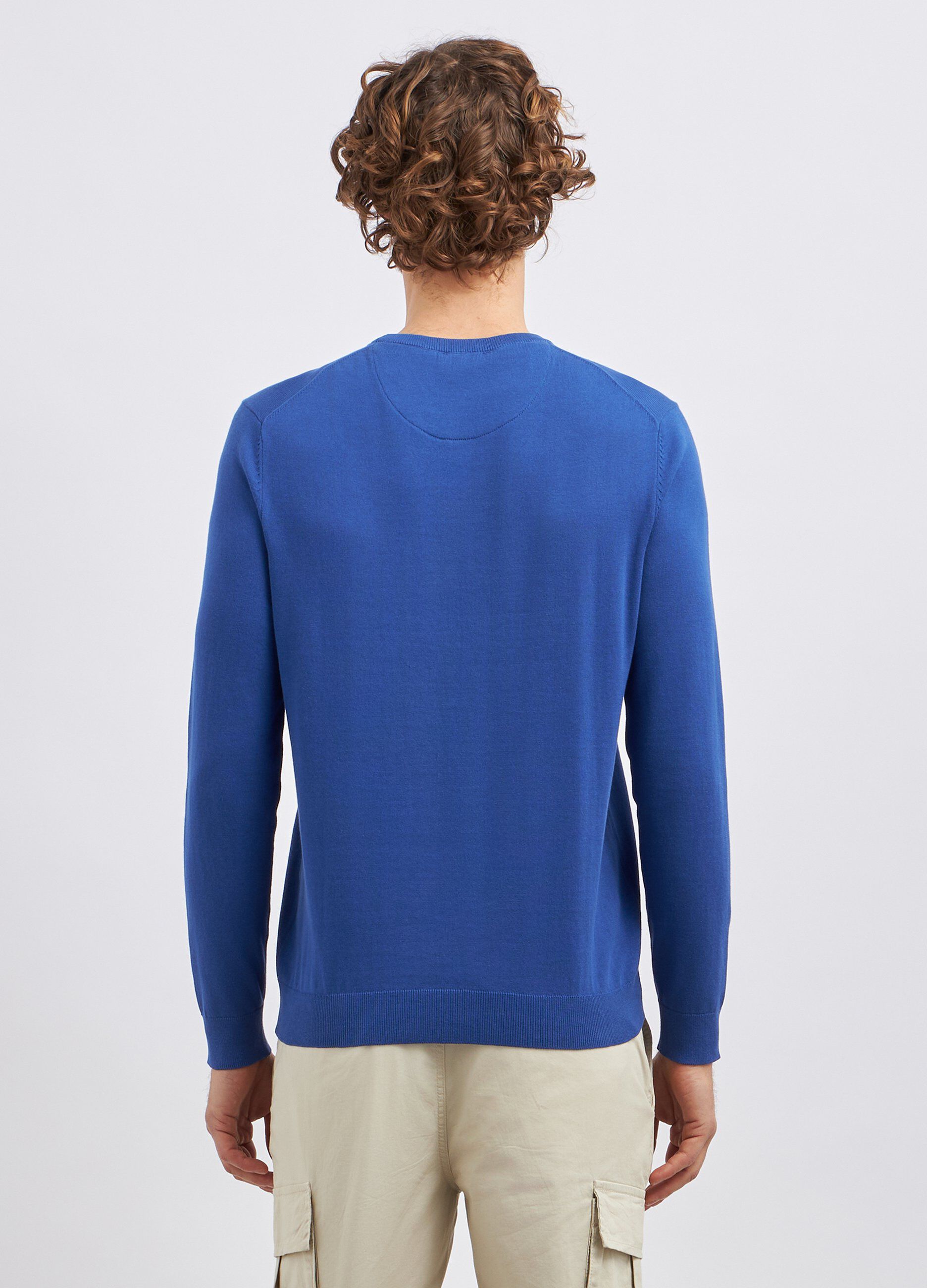 Girocollo tricot in puro cotone uomo_1