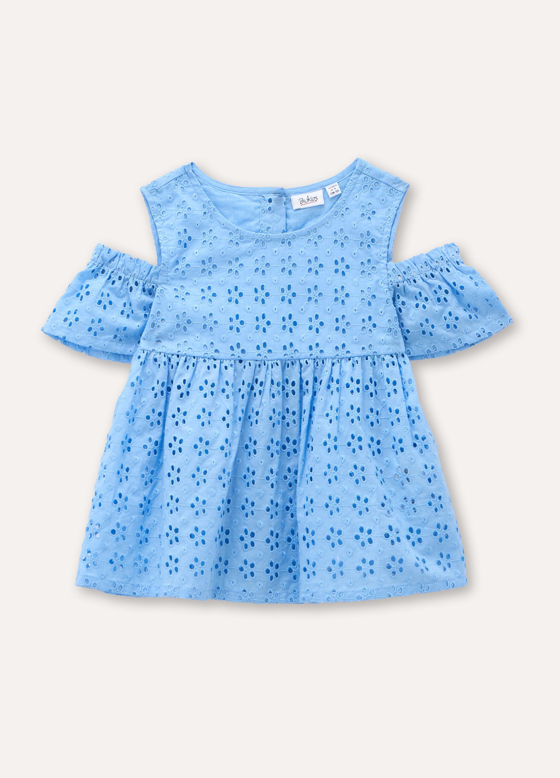 Blusa in puro cotone sangallo bambina_0