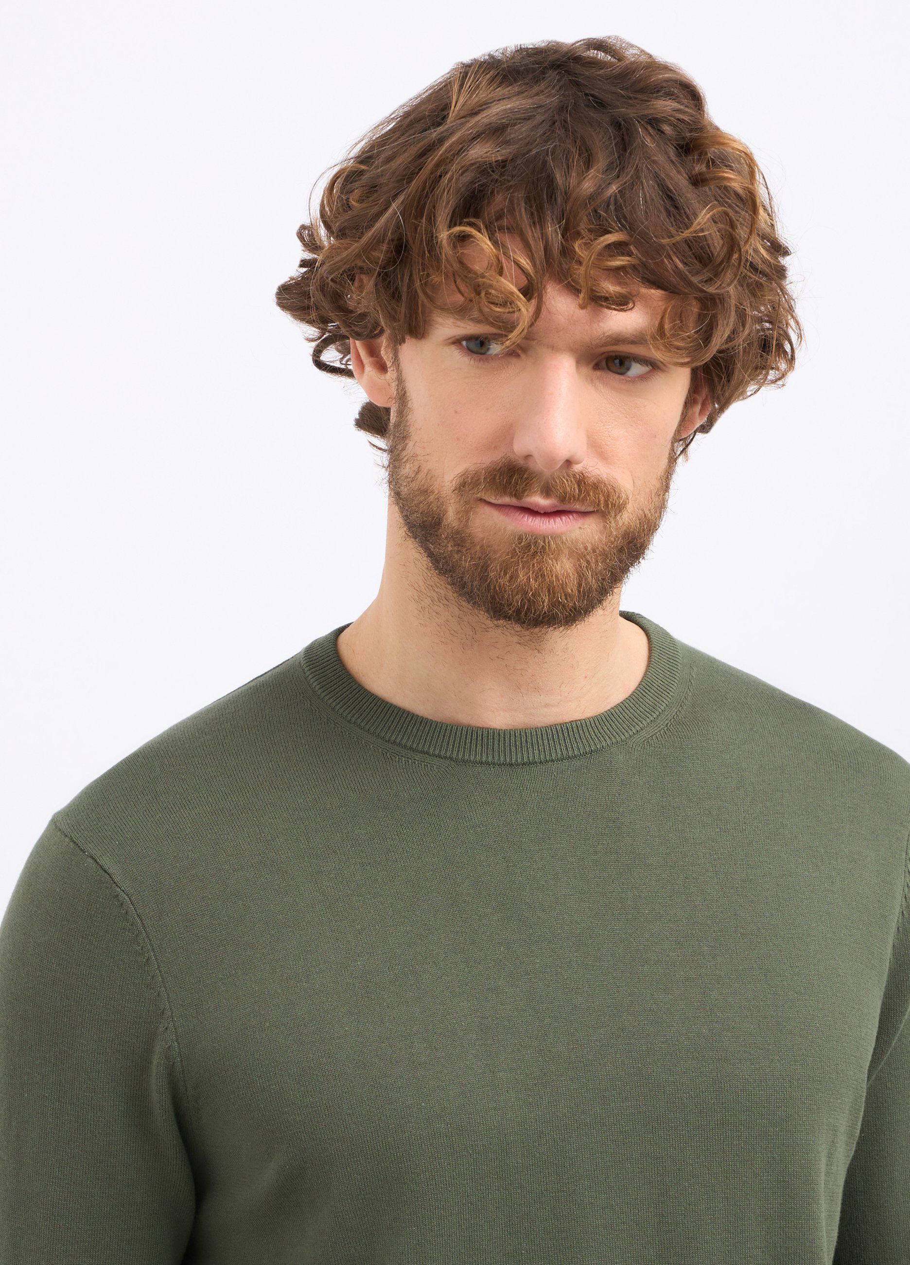 Tricot girocollo in puro cotone uomo_2