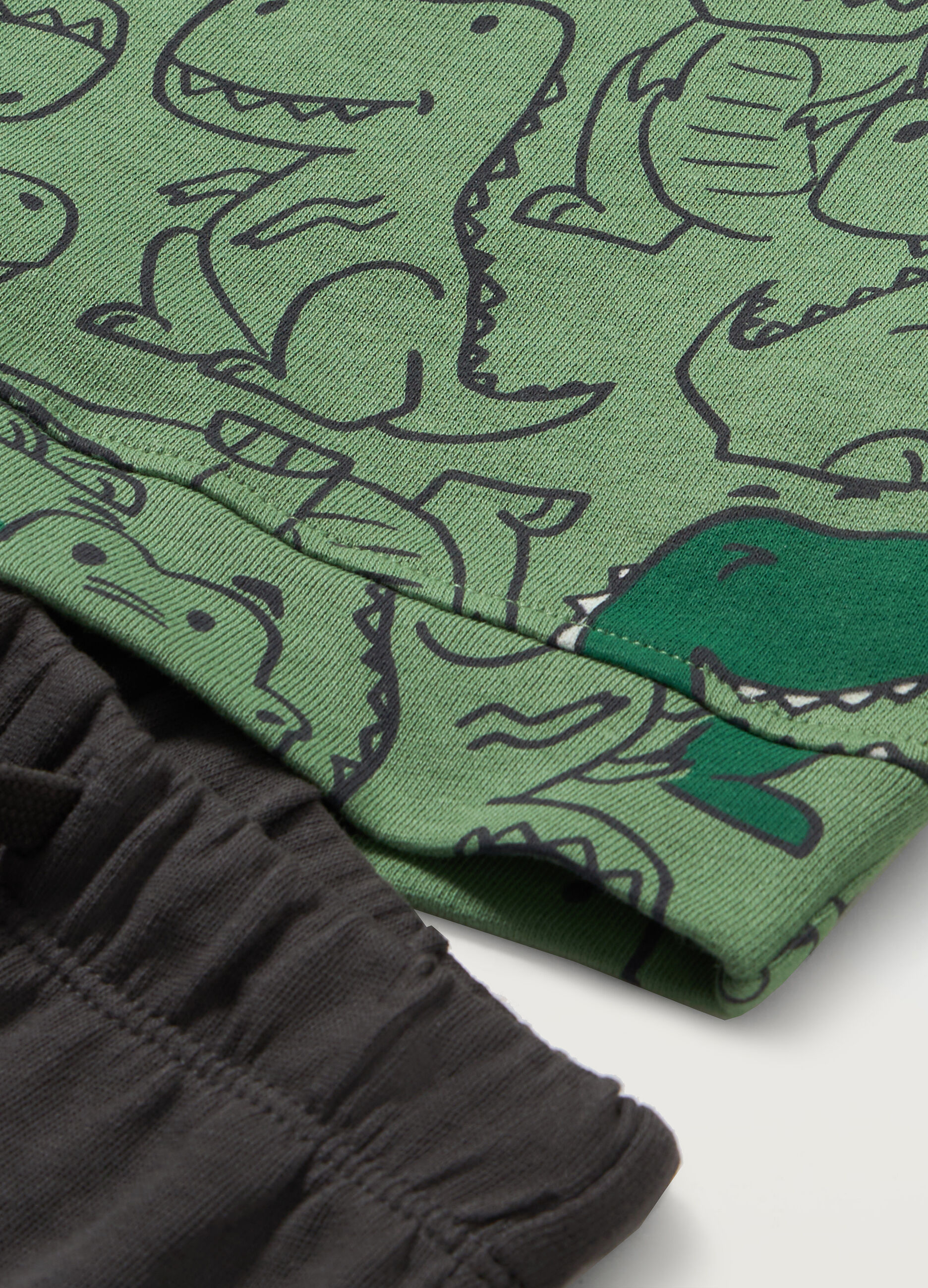 Jogging set in french terry con applicazioni neonato_1