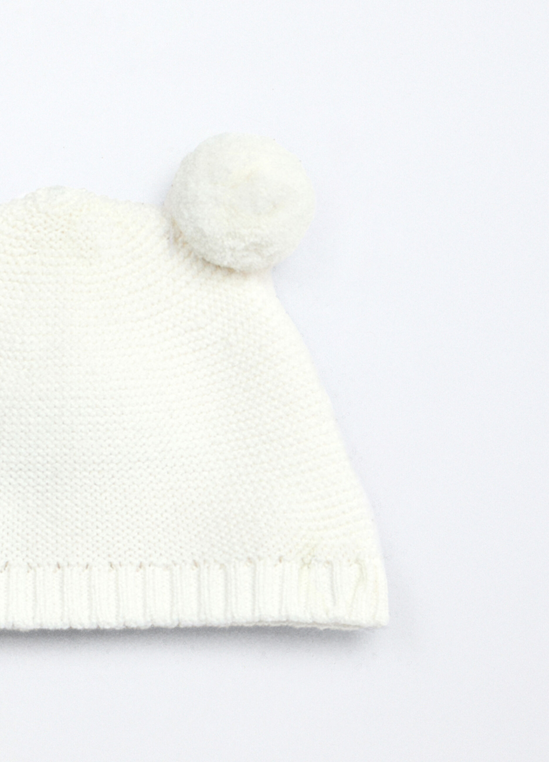 Berretto tricot in puro cotone neonata_2