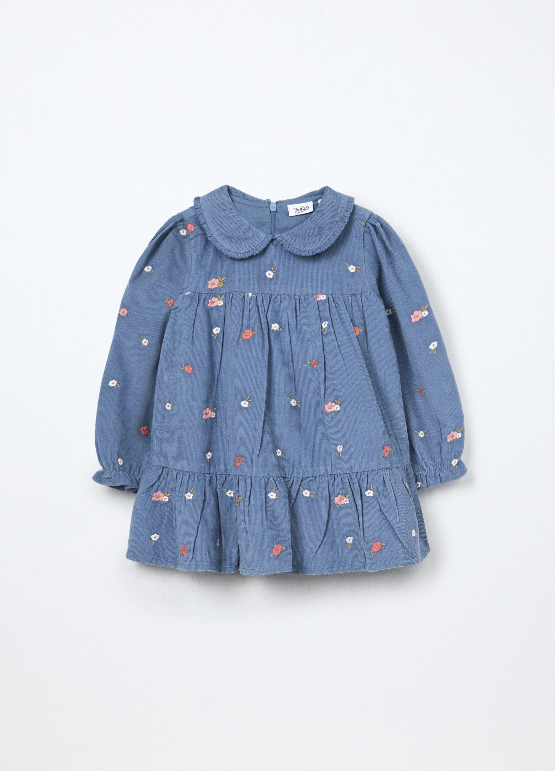 Vestito in velluto a coste di puro cotone neonata_0