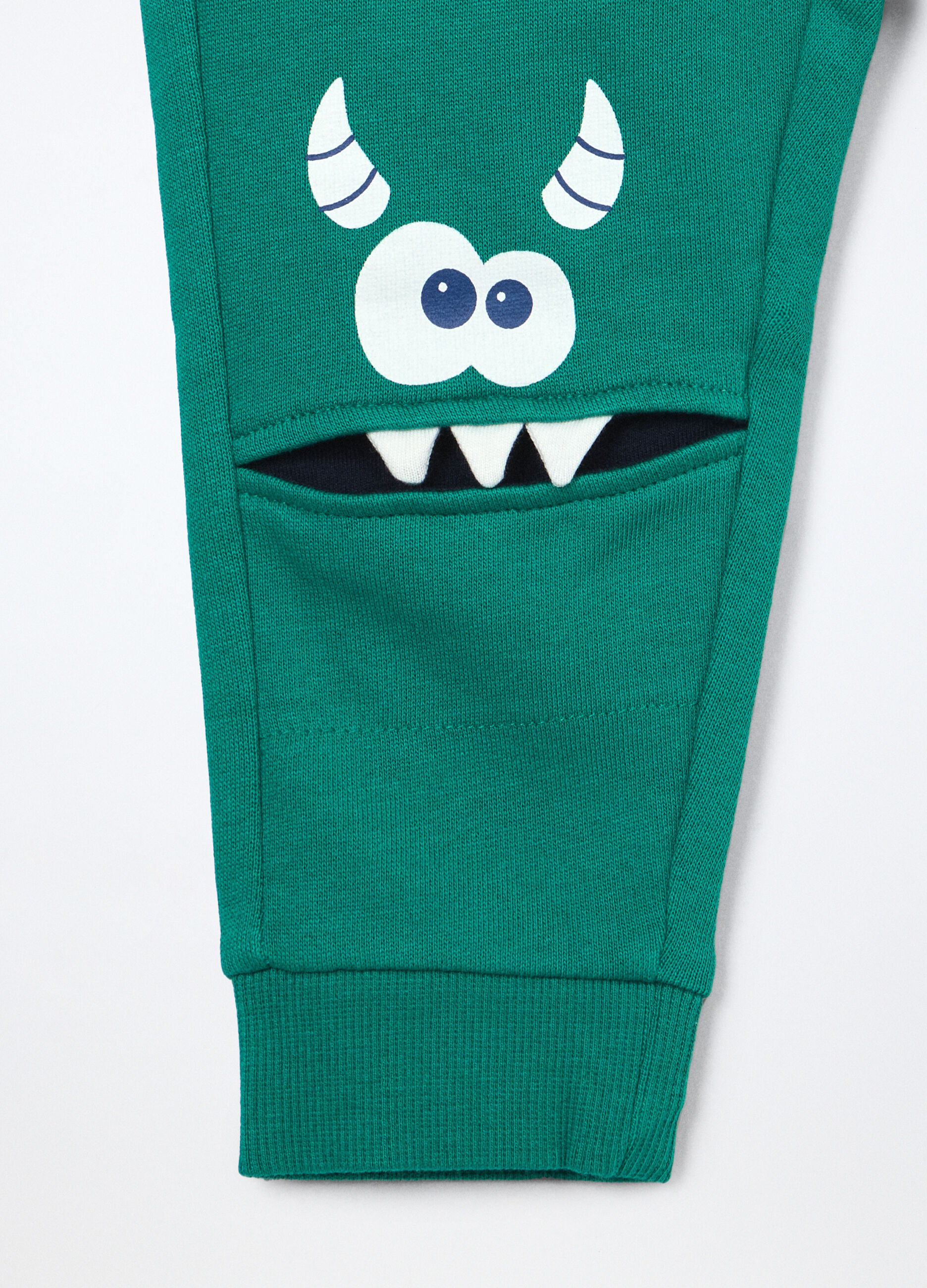 Jogger in french terry di puro cotone neonato_2