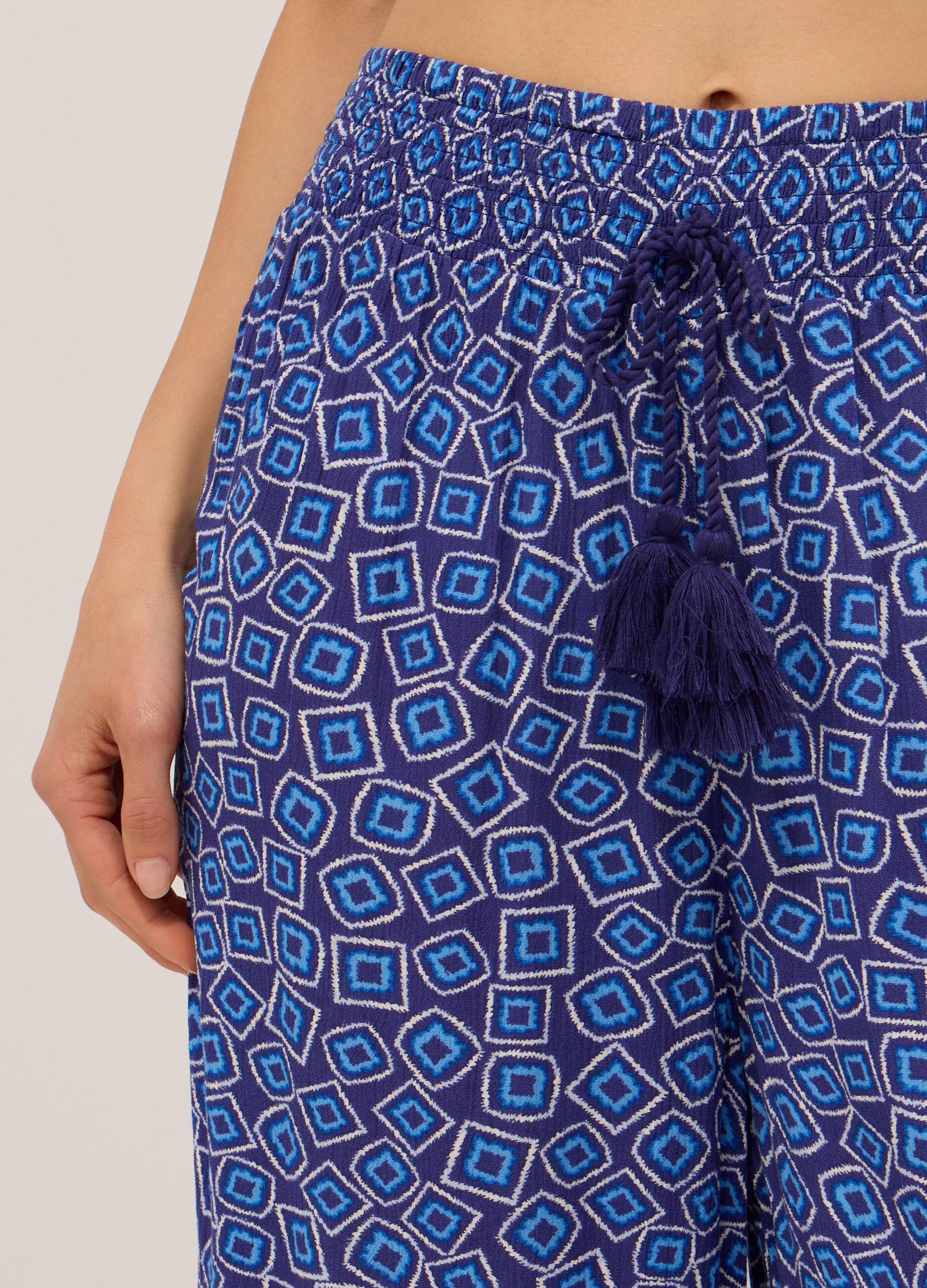 Pantaloni da spiaggia in pura viscosa crepe donna_2