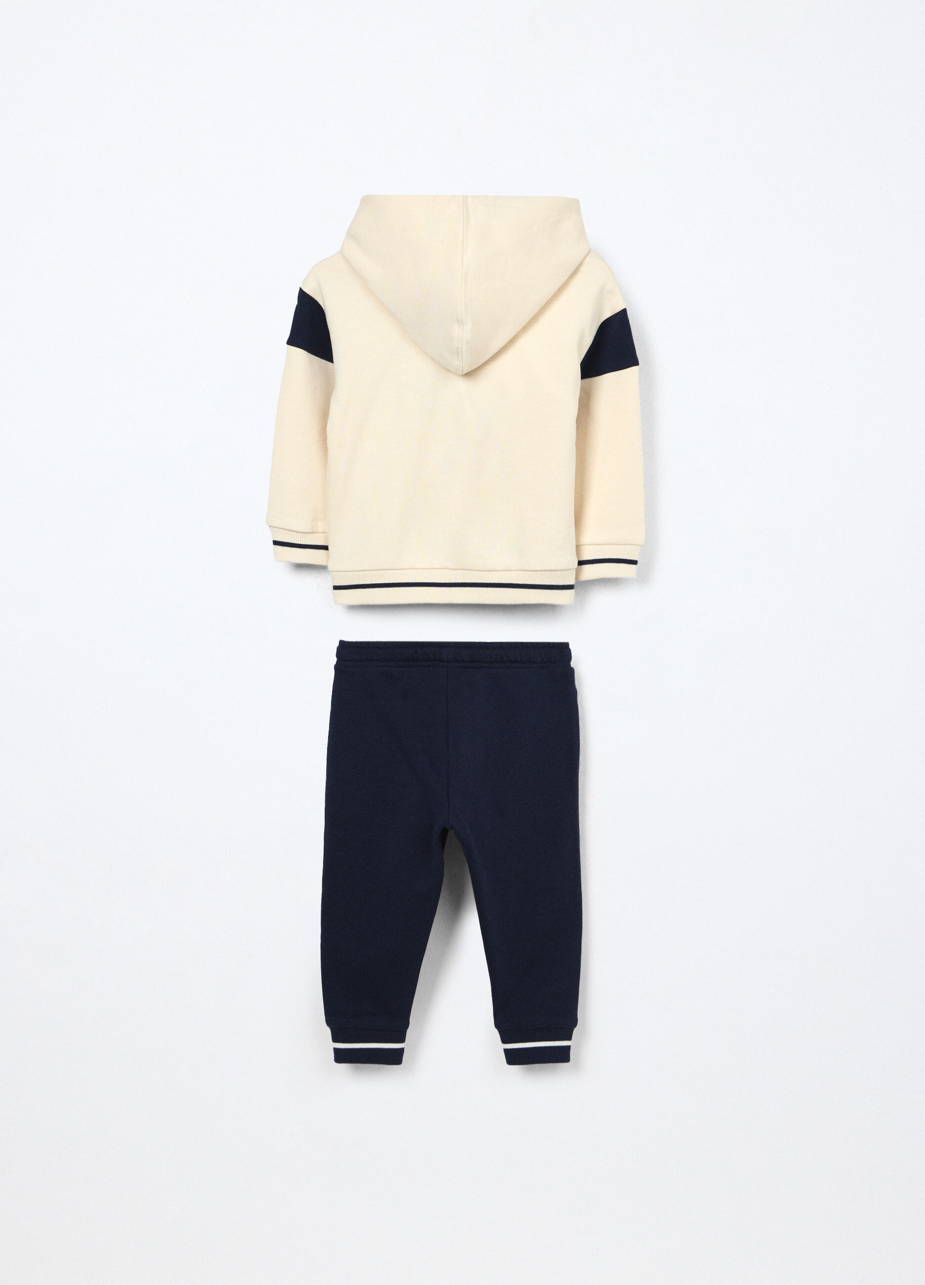 Jogging set in french terry di puro cotone neonato_1