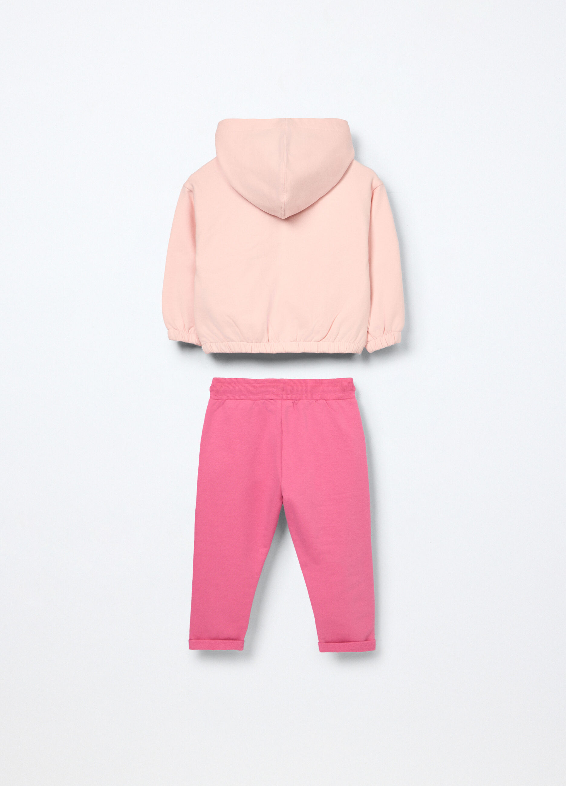 Jogging set in jersey di cotone stretch neonata_1