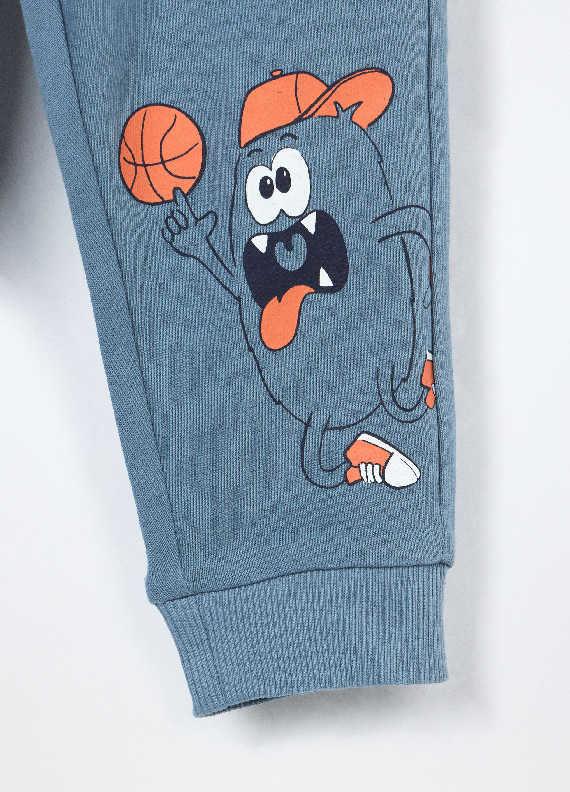 Jogger in french terry di puro cotone neonato_2