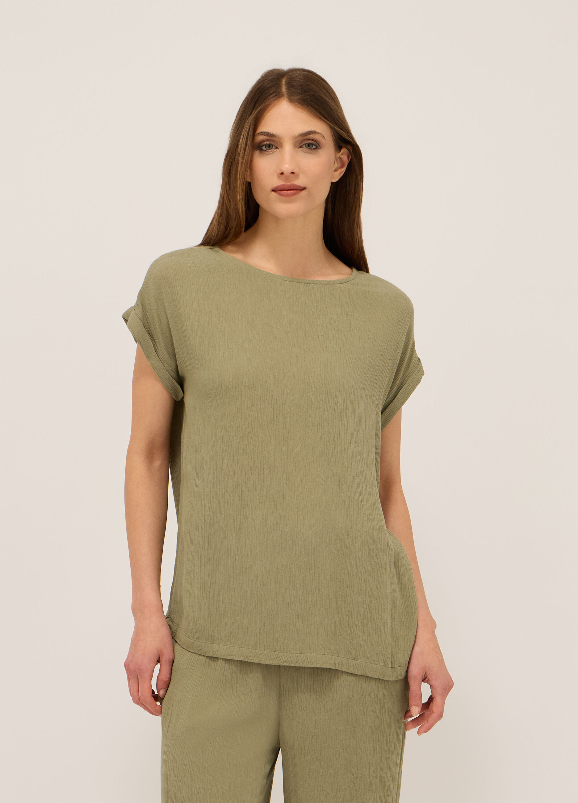 Blusa in pura viscosa donna_0