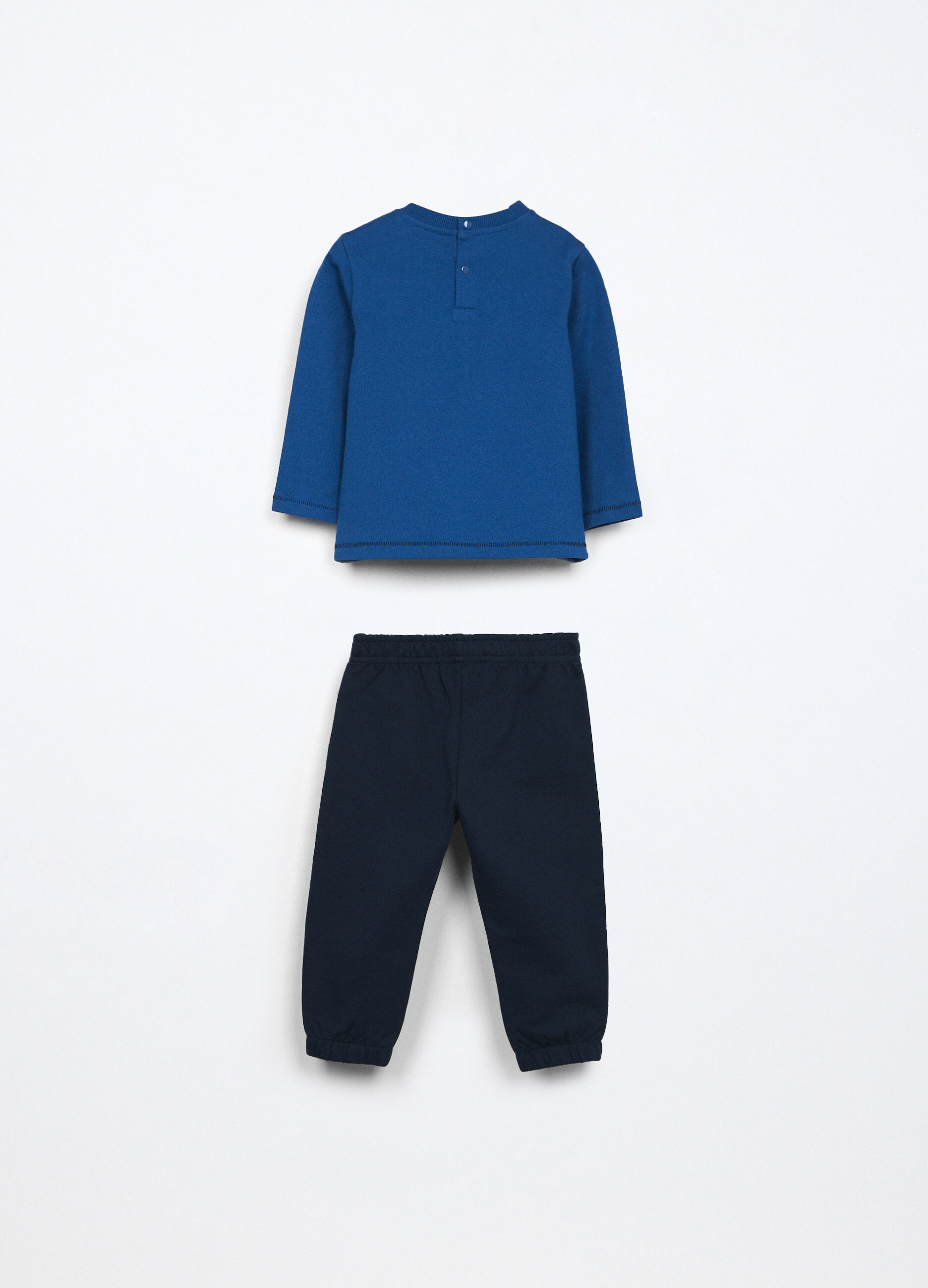 Jogging set in french terry di puro cotone neonato_1