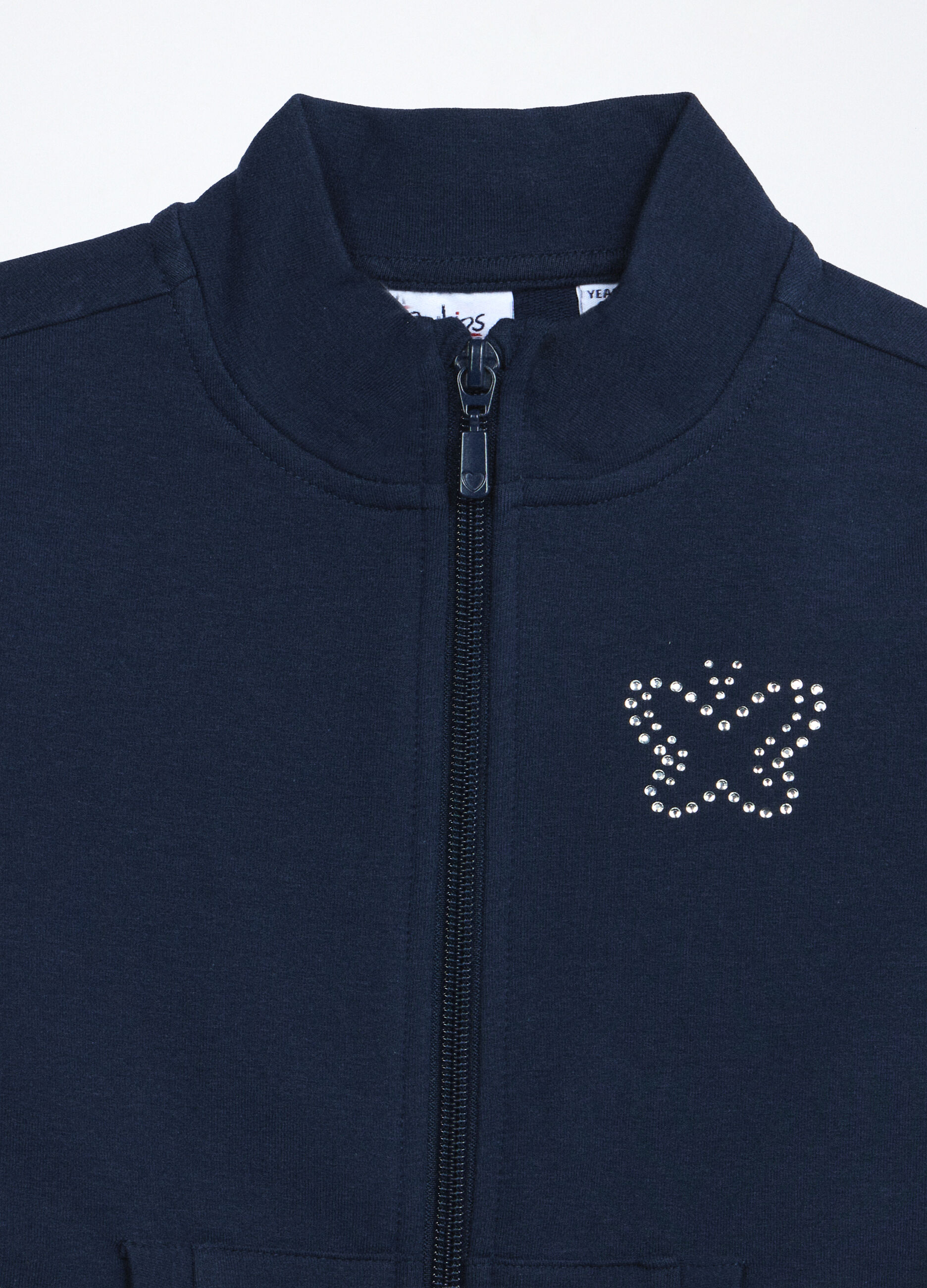 Felpa in french terry di cotone stretch bambina_2