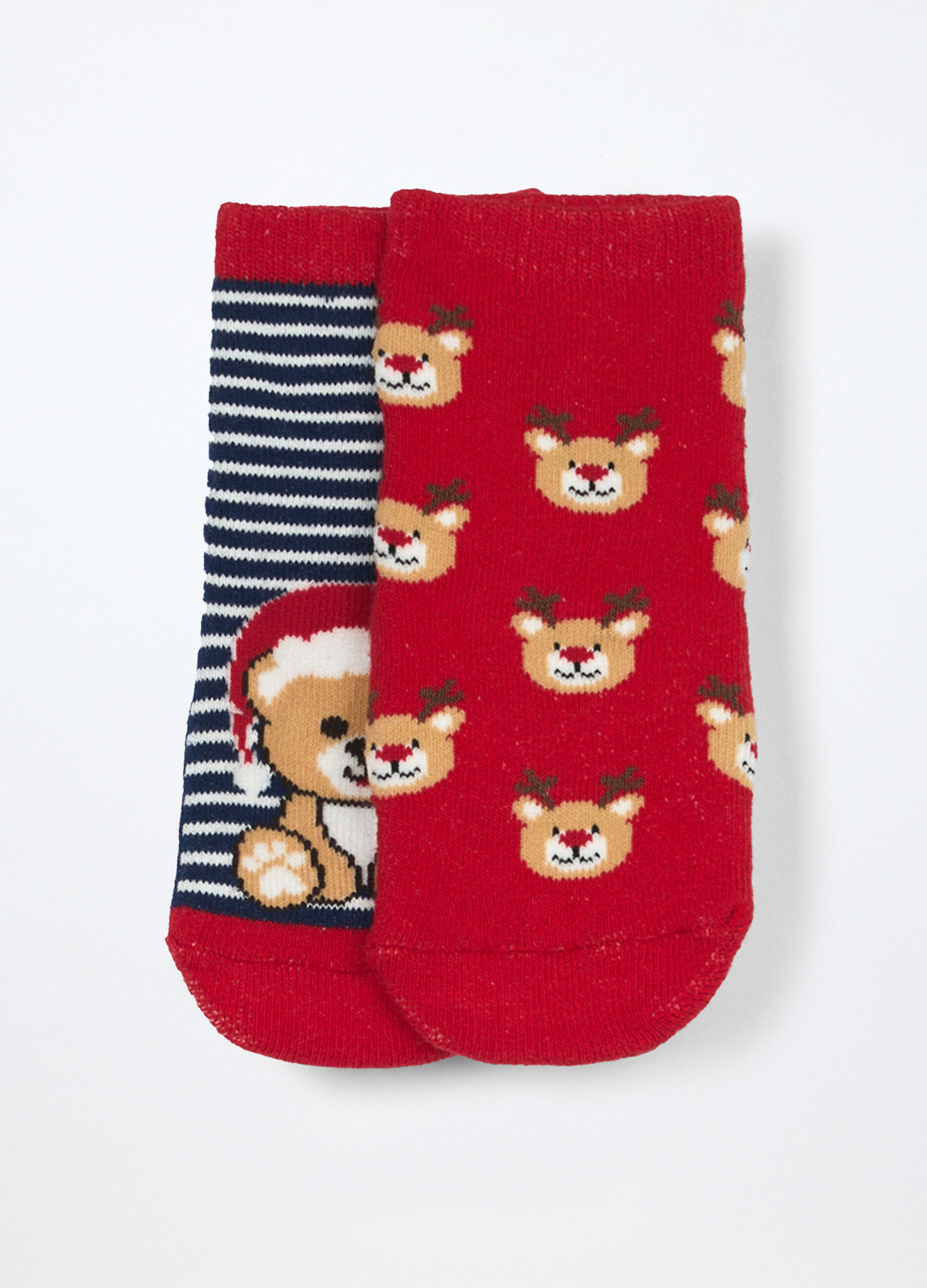 Pack 2 calzini antiscivolo in spugna misto cotone_0