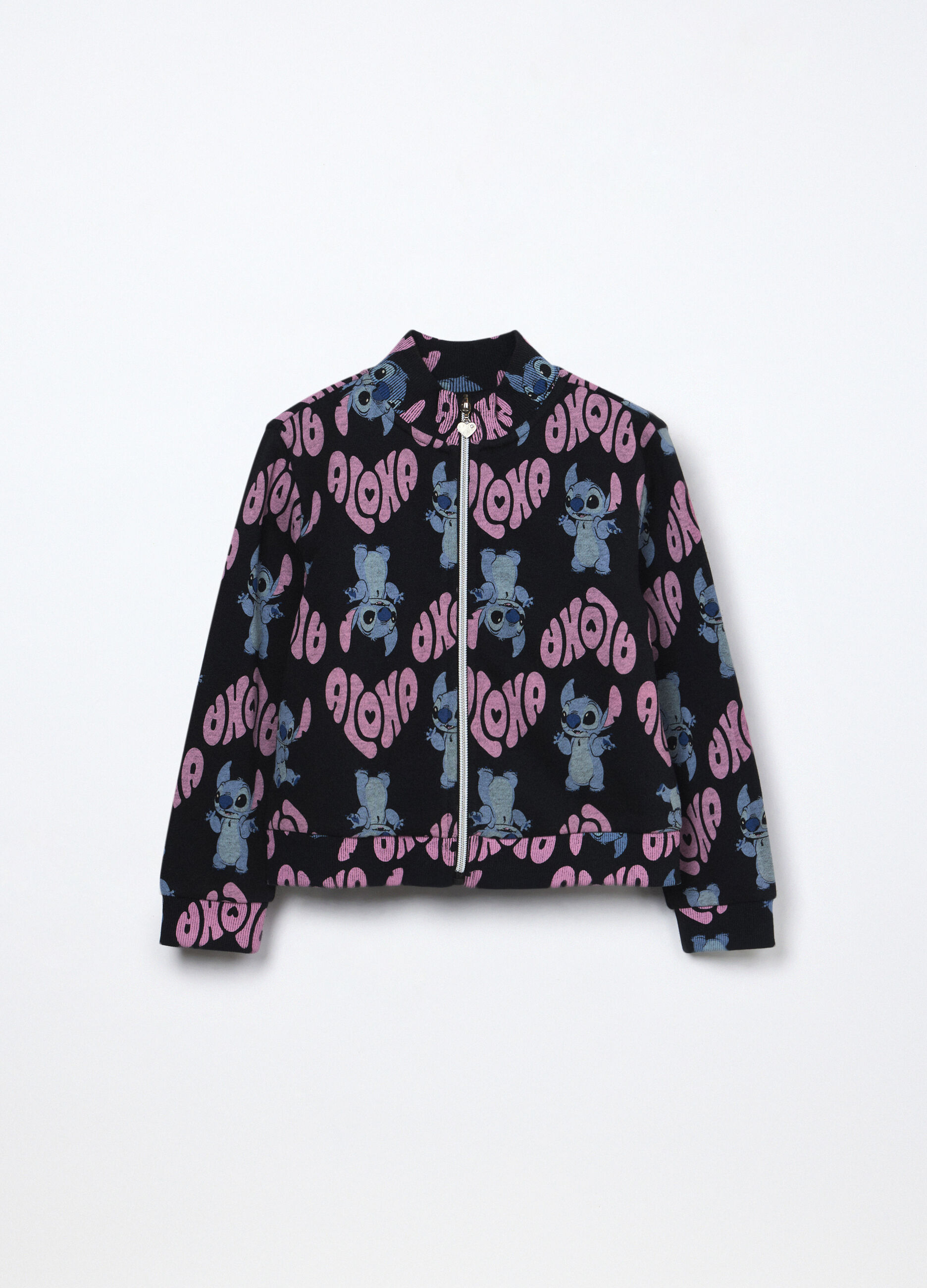 Felpa in french terry di misto cotone bambina_0