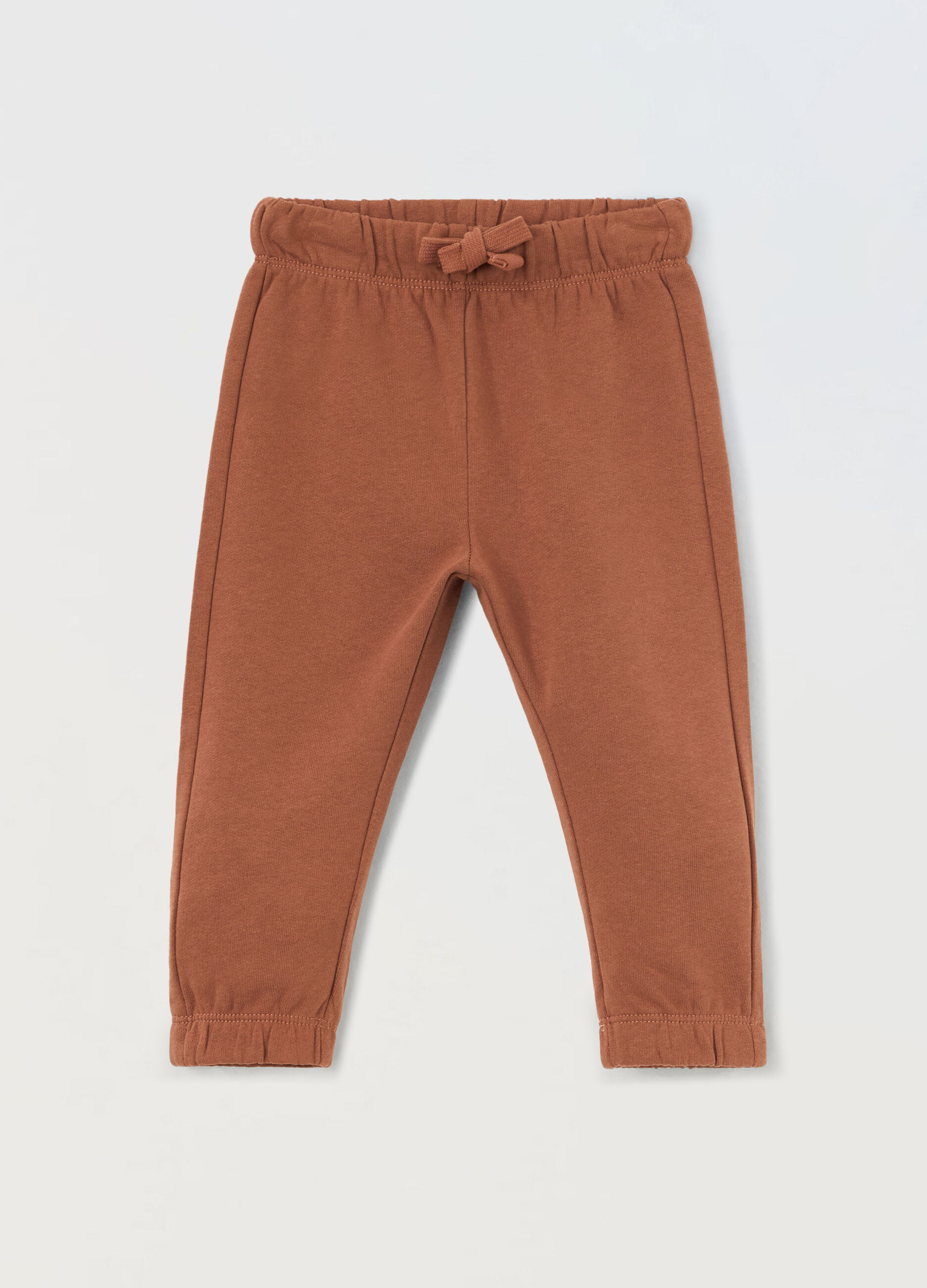 Jogger in puro cotone fleece neonato_0