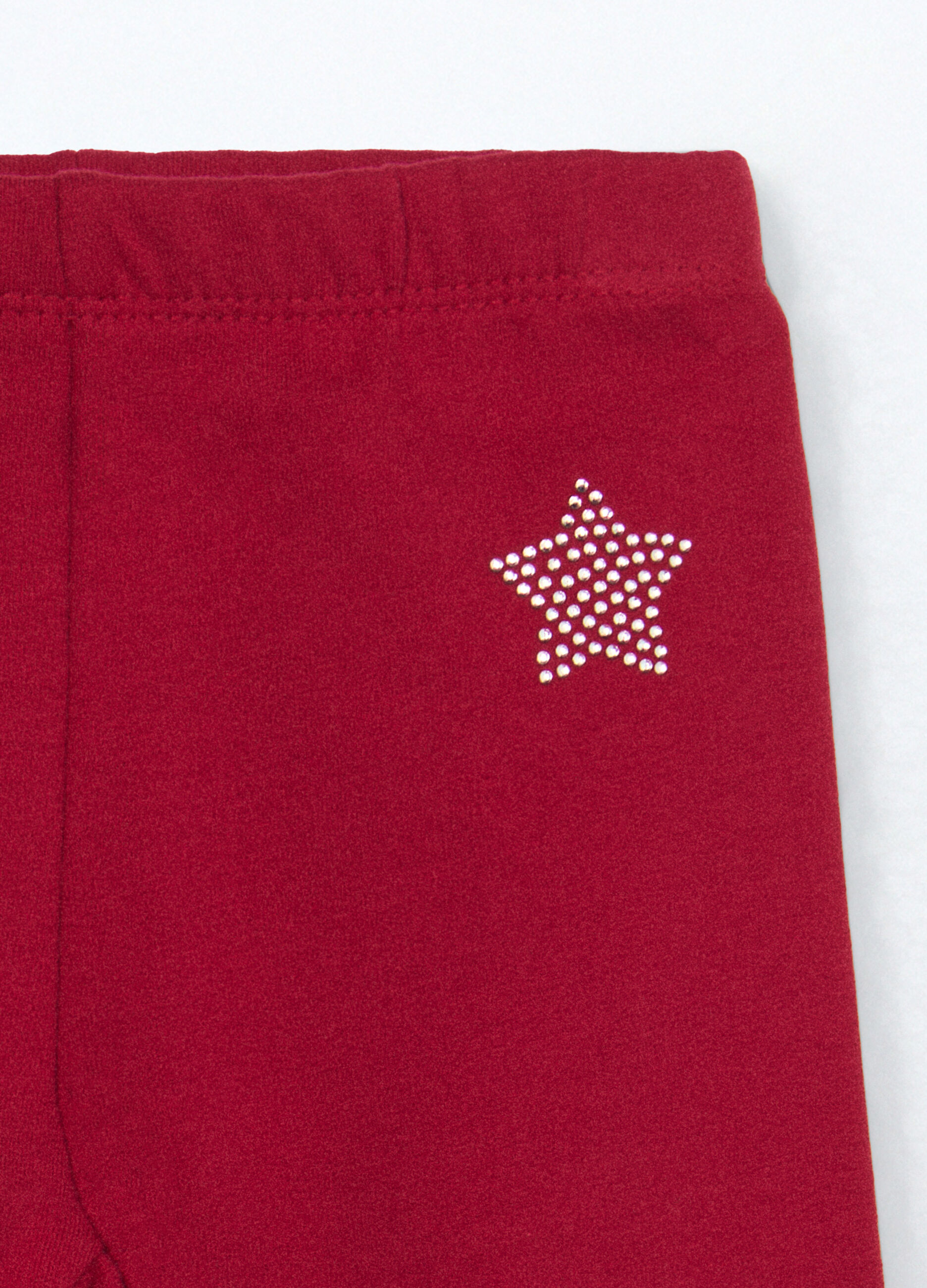 Leggings in cotone fleece stretch neonata_2