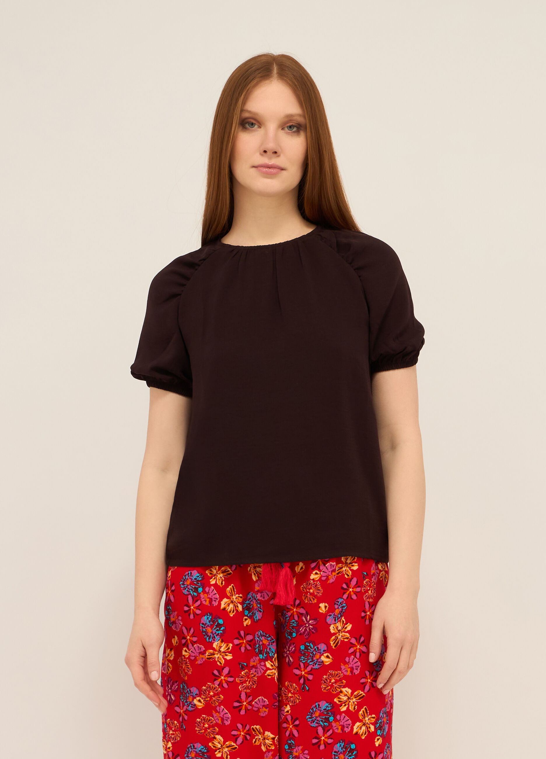 Blusa in crepe donna_0
