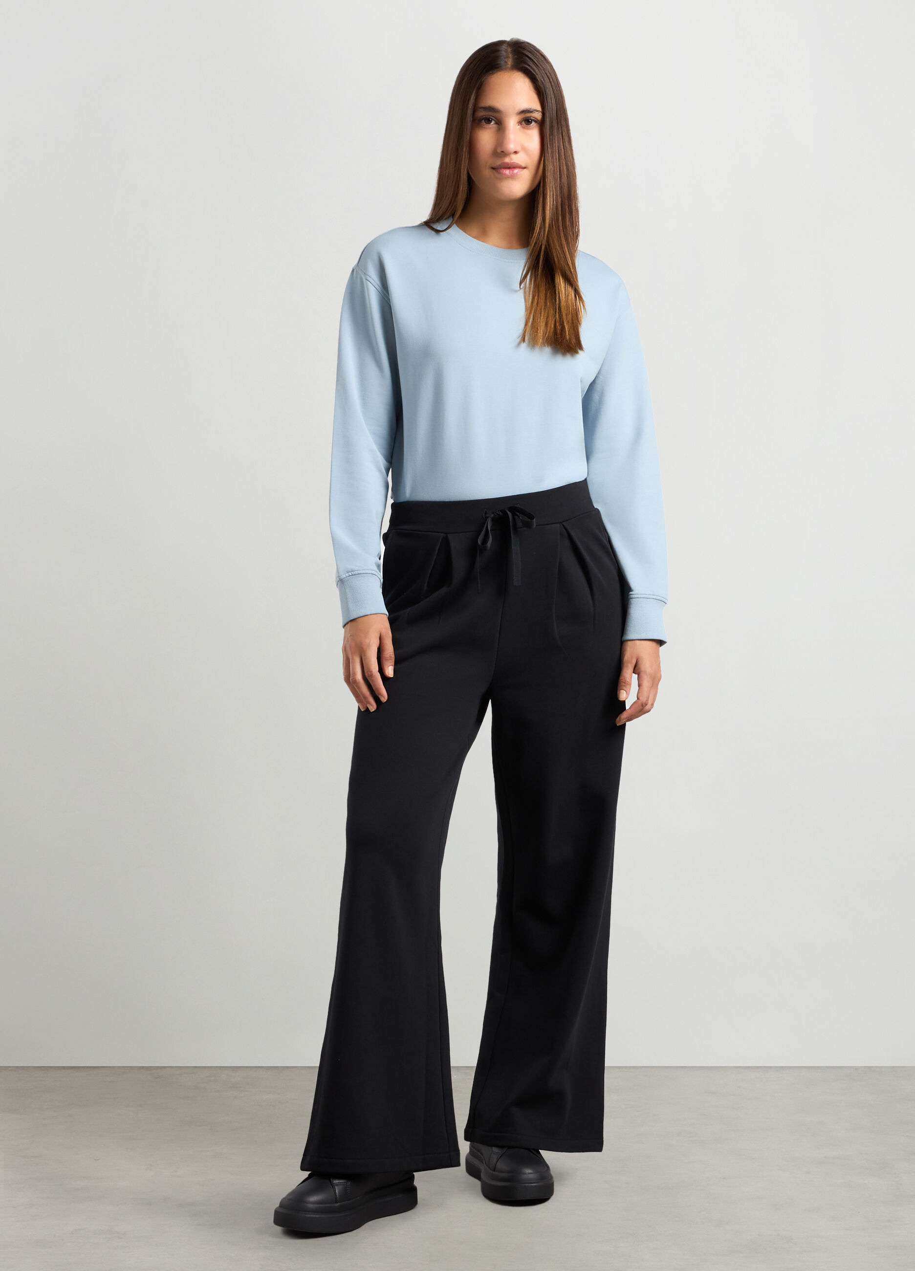 Jogger in french terry di puro cotone donna_0