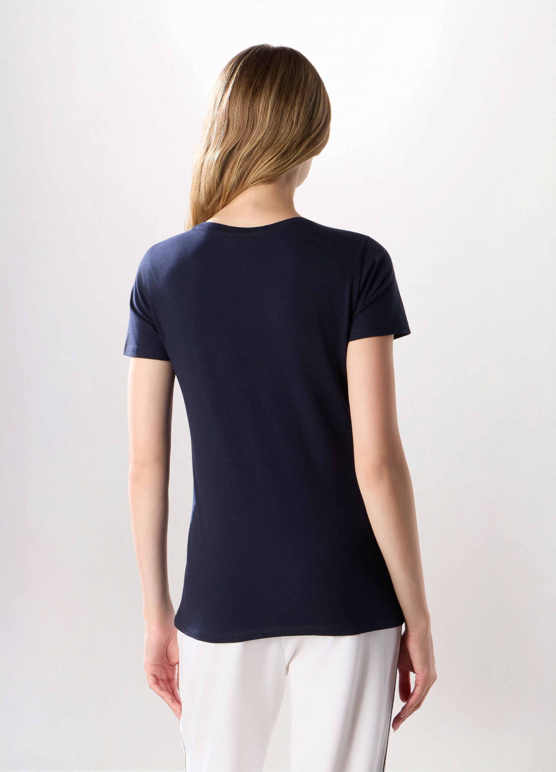 T-shirt in cotone stretch Holistic fitness donna_1