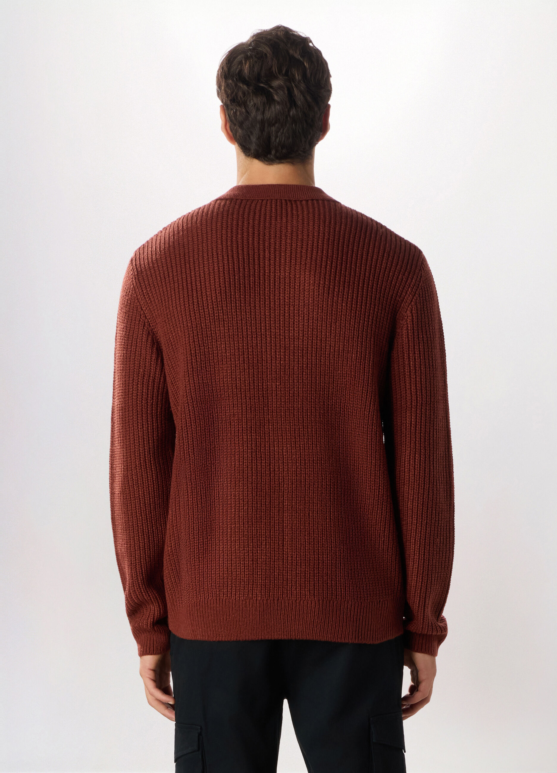 Polo a maniche lunghe a costa inglese uomo_1