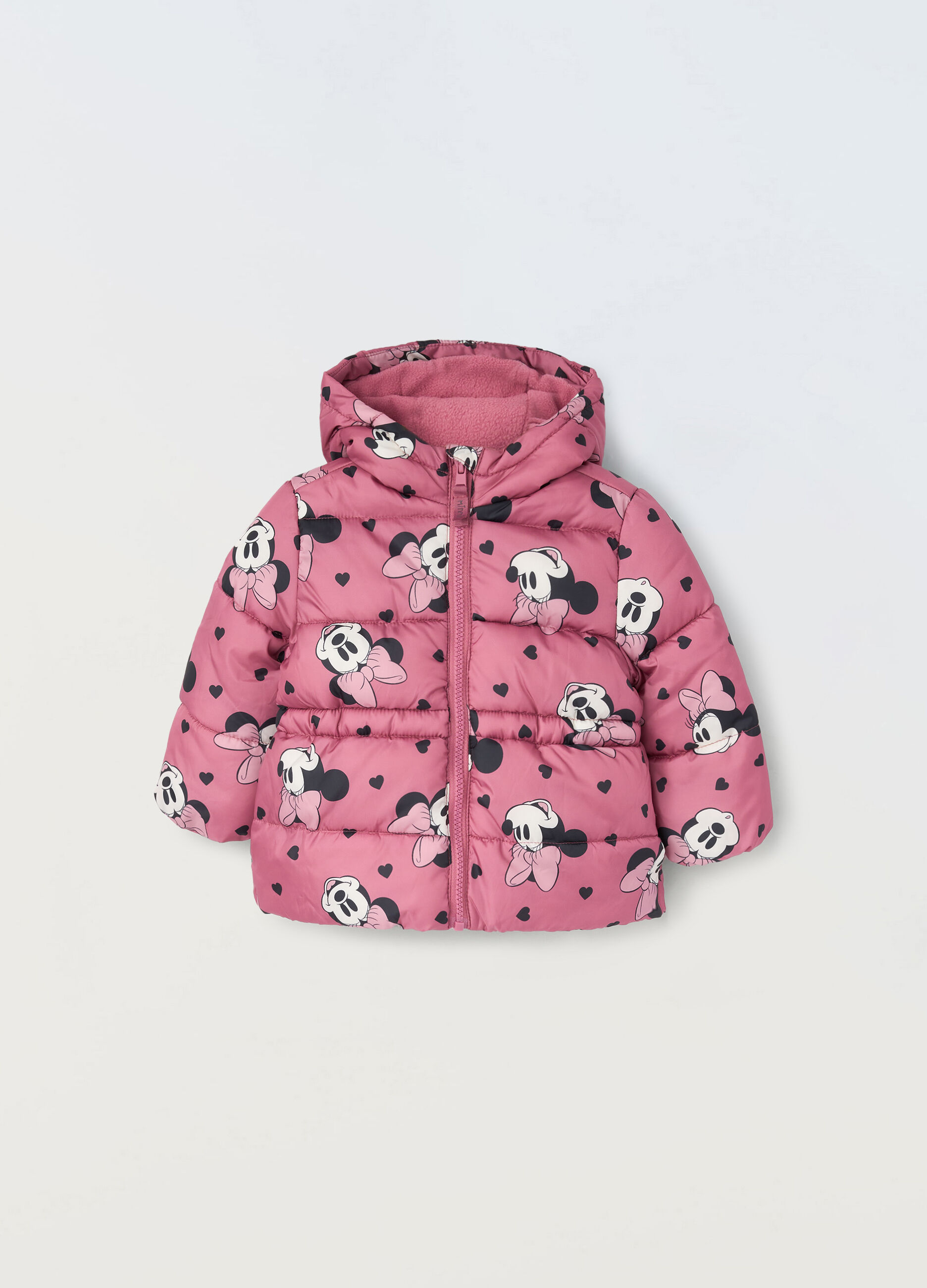 Giubbino imbottito con cappuccio e stampe neonata_0