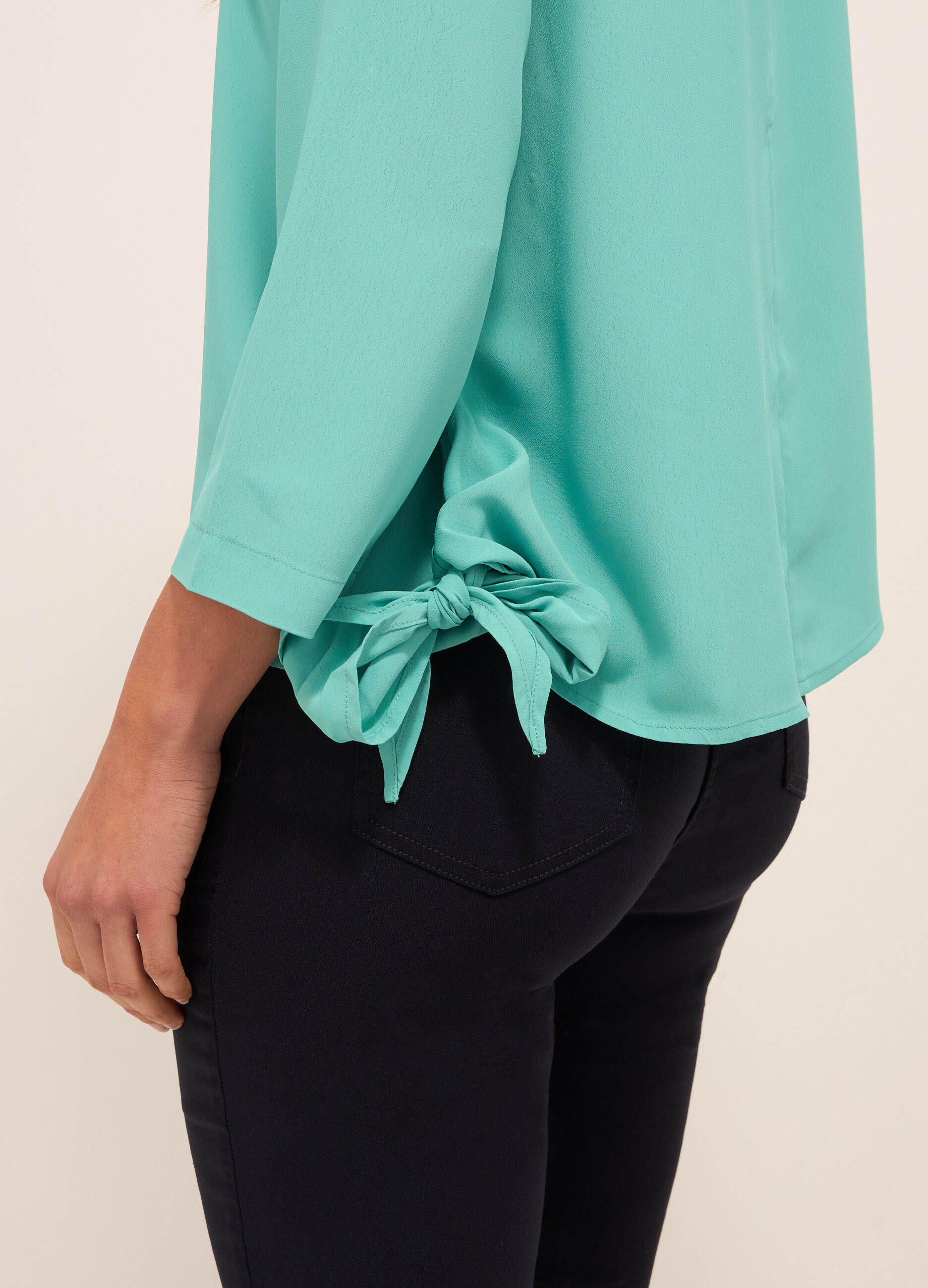 Blusa in tinta unita donna_2