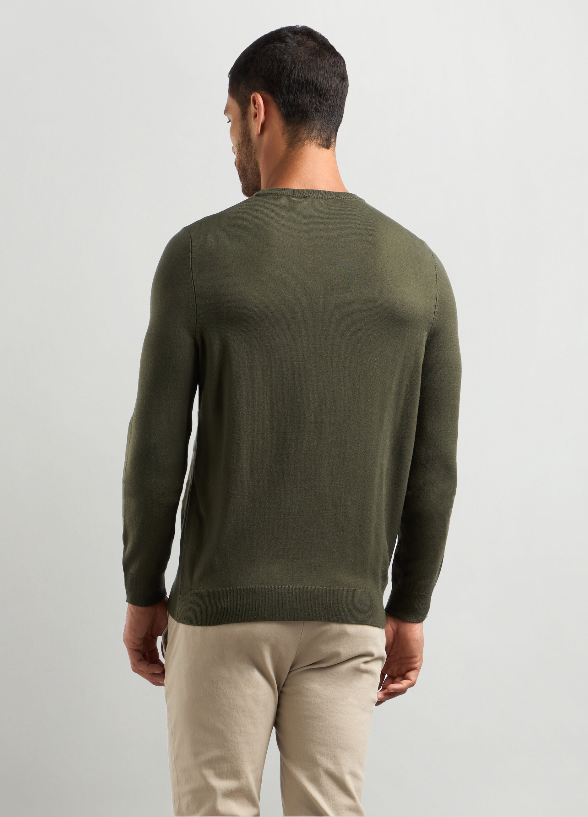 Maglione girocollo maglia rasata uomo_1