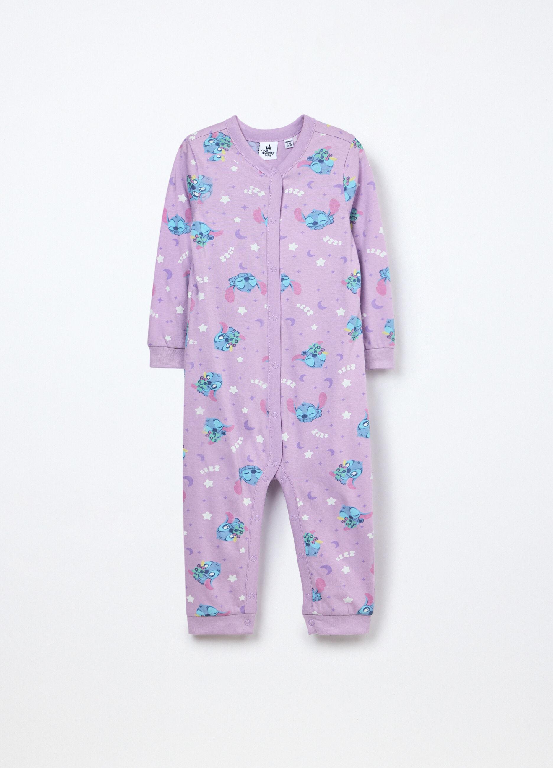 Pigiama intero in jersey di puro cotone neonata_0