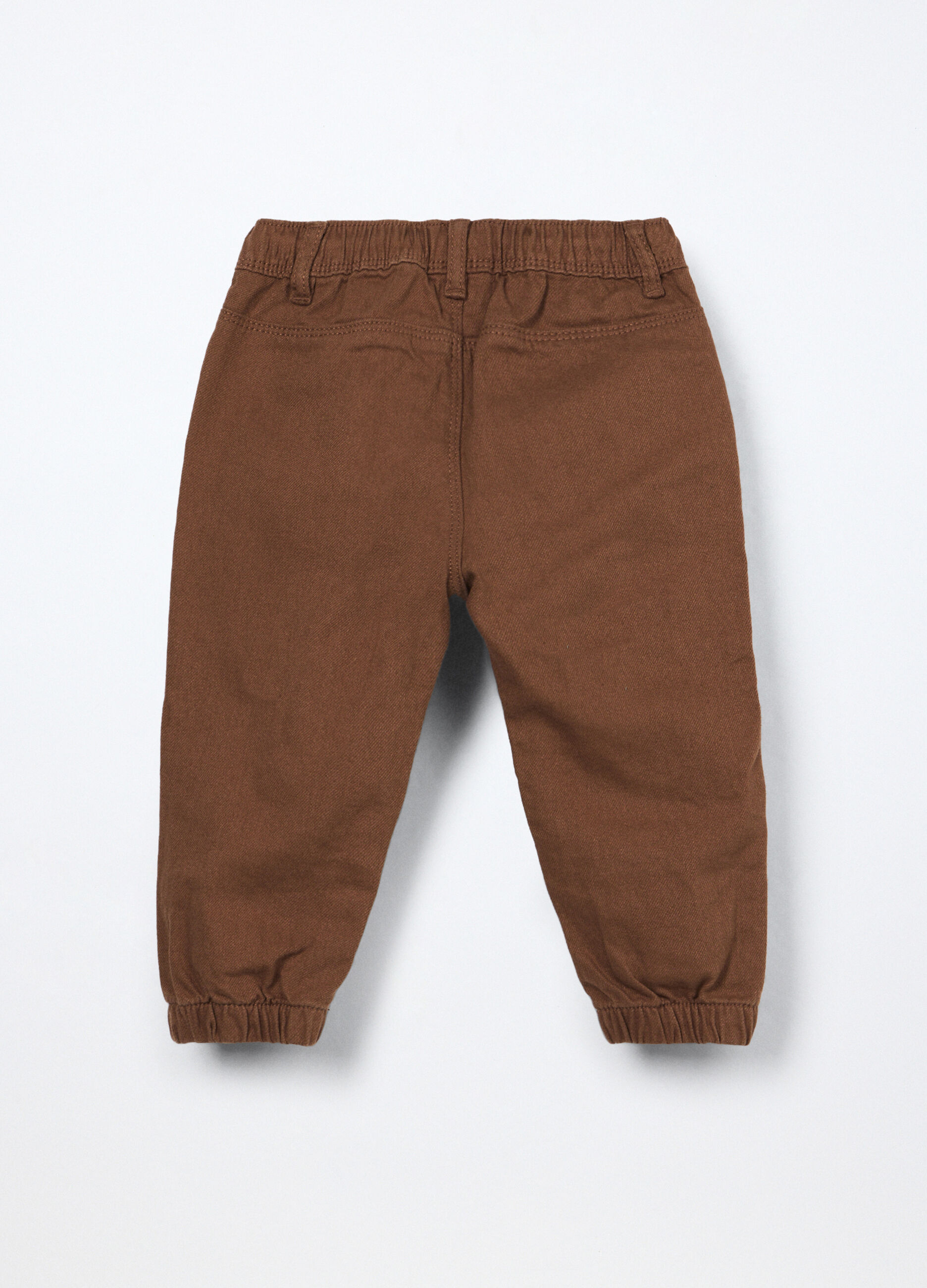 Jogger in twill di cotone stretch neonato_1
