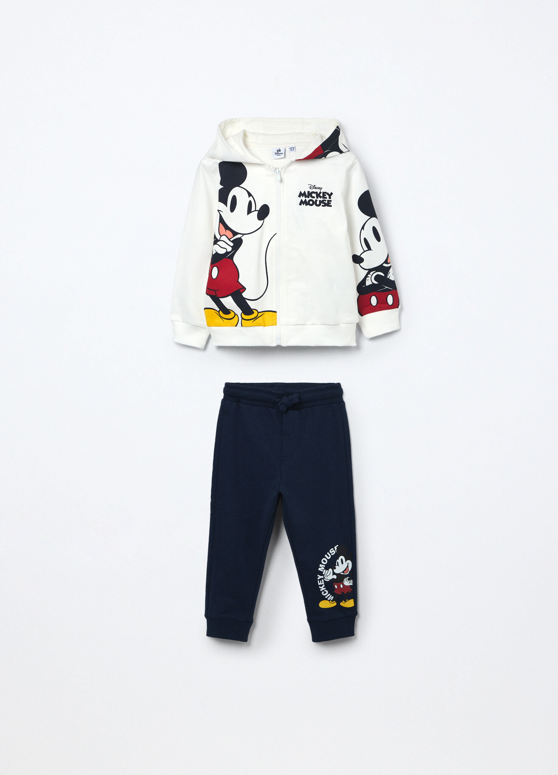 Jogging set in french terry di puro cotone neonato_0