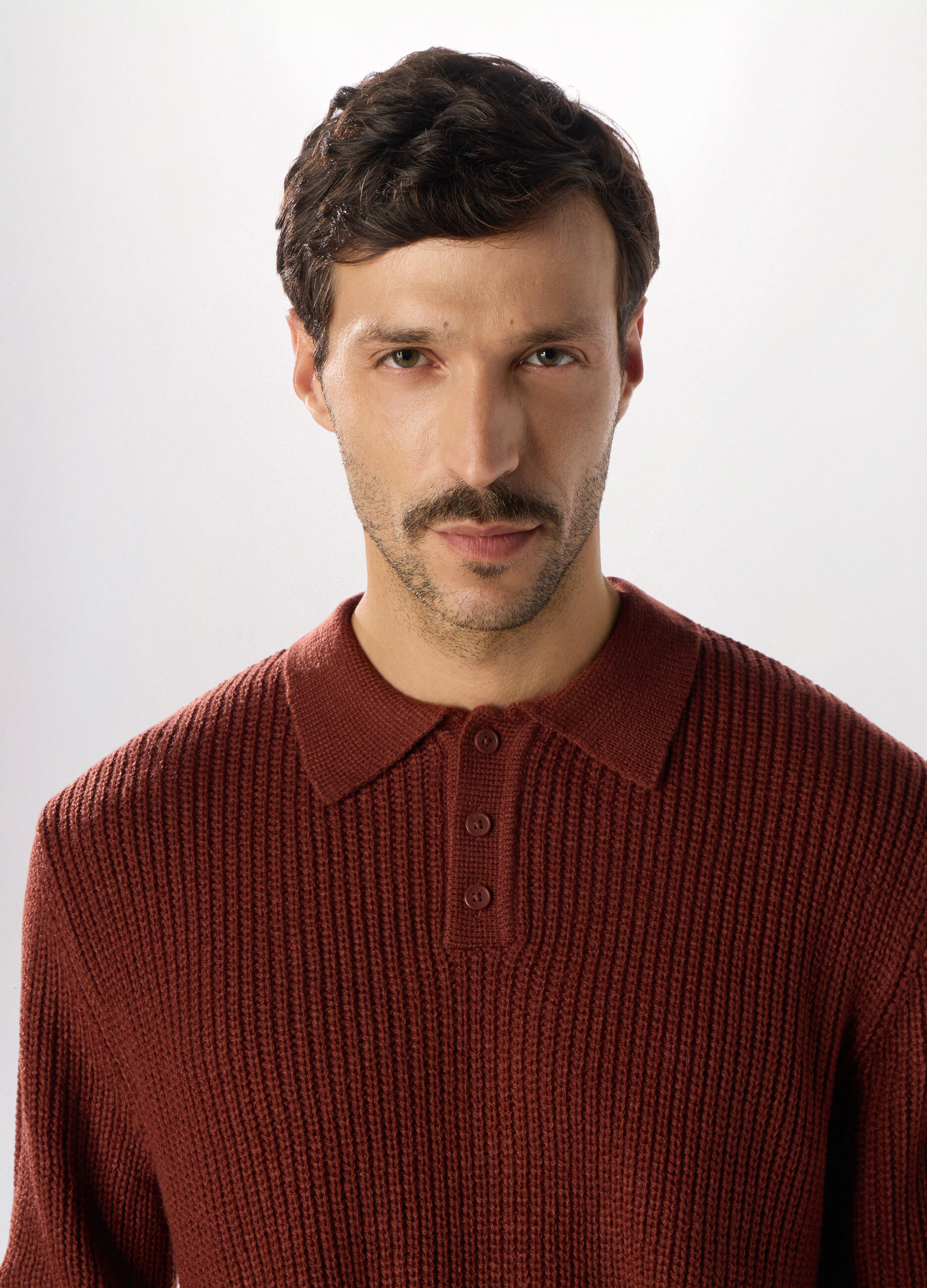 Polo a maniche lunghe a costa inglese uomo_2